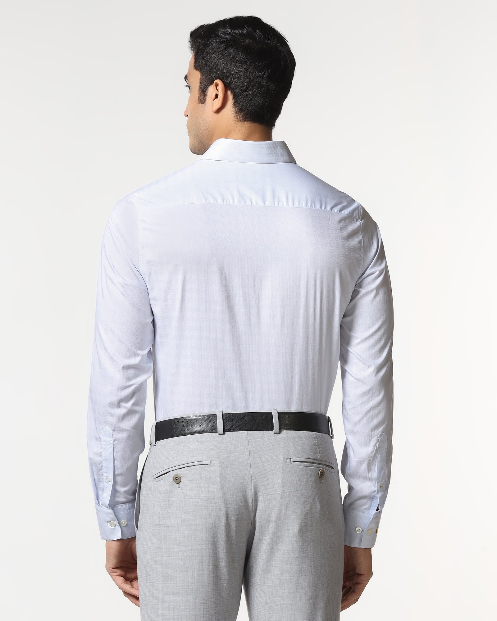 Light Blue Luxe Jacquard Shirt - Lyric