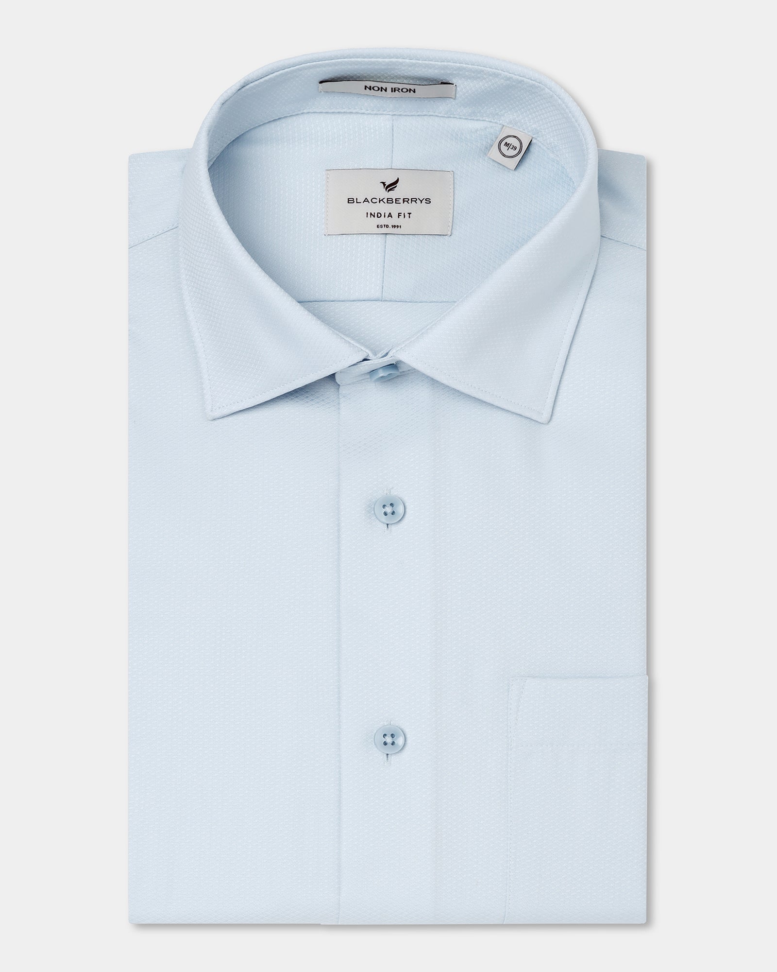 Light Blue Non Iron Textured Shirt - P31