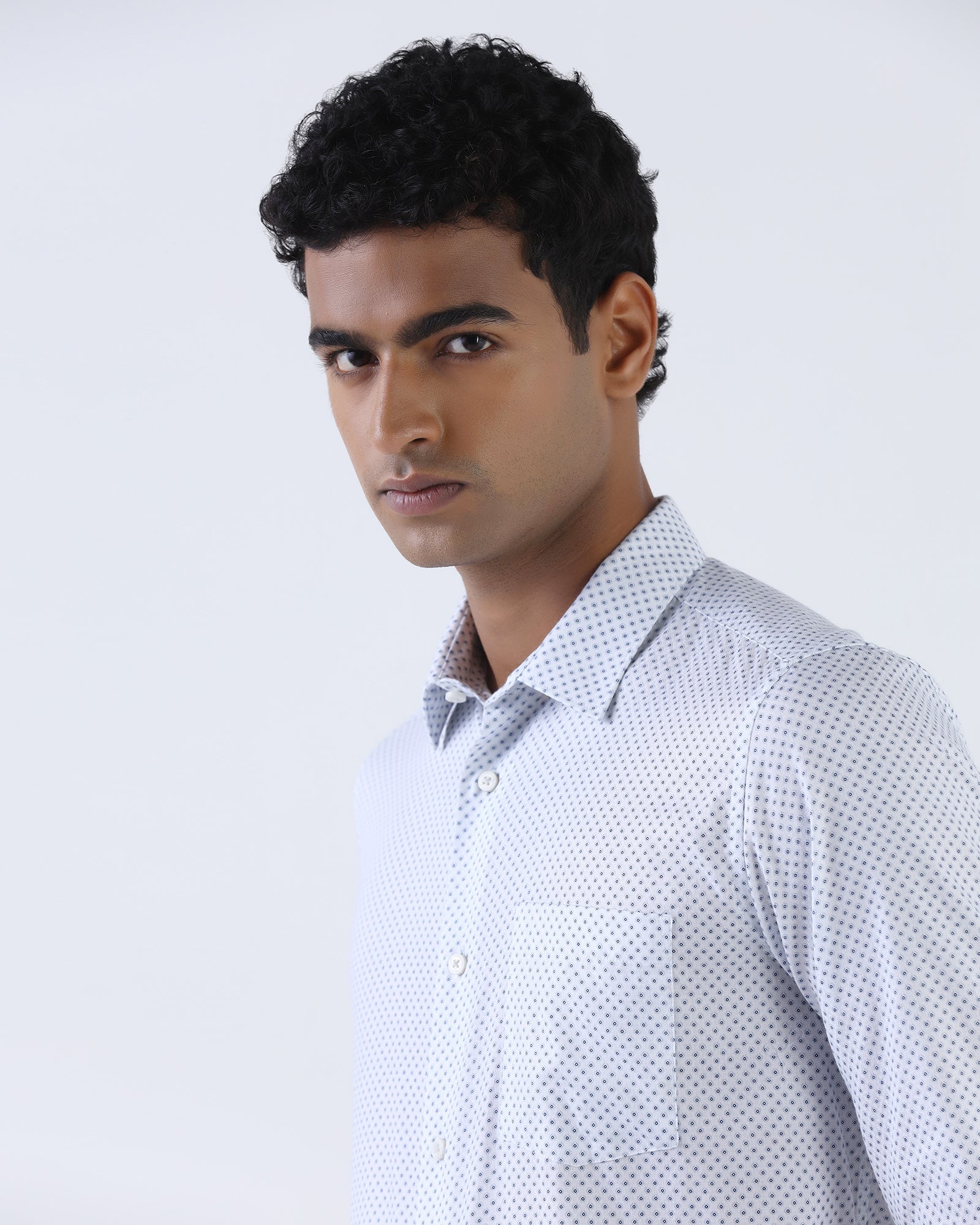 Light Blue Printed Shirt - Crystal