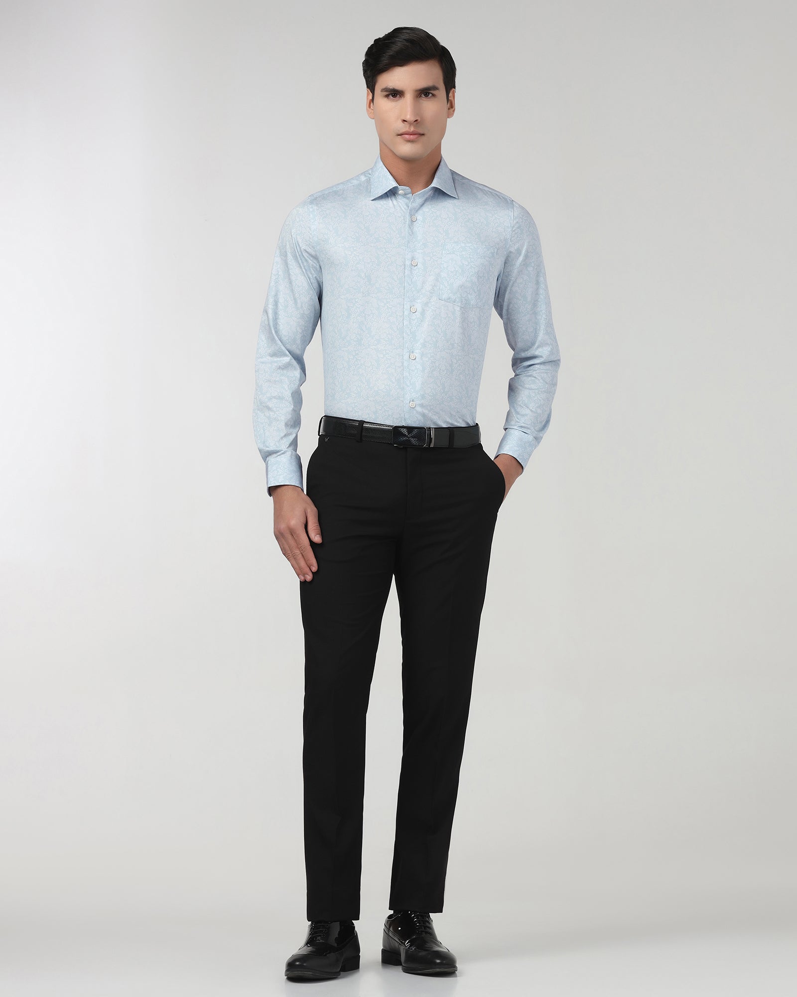 Light Blue Printed Shirt - Halen