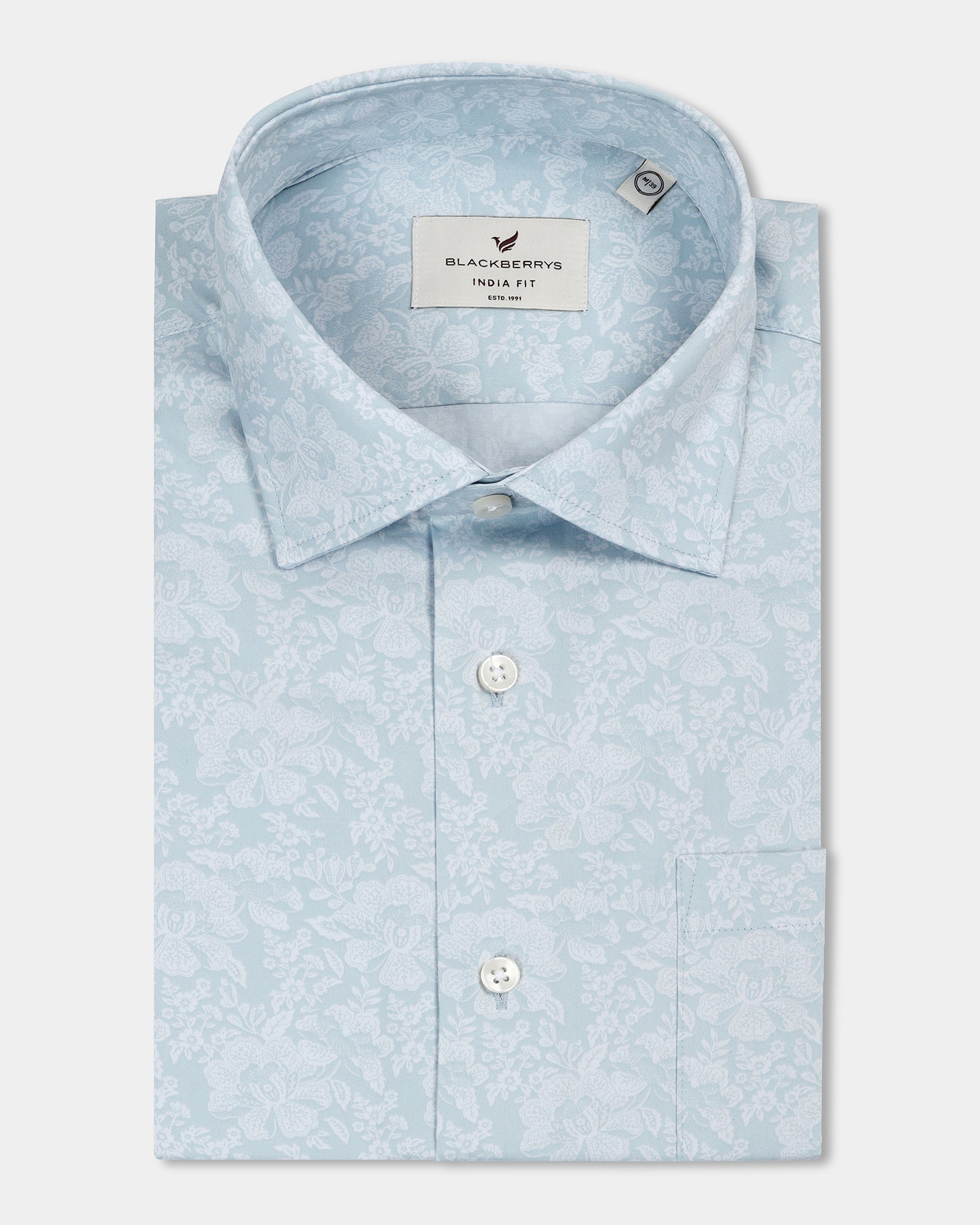 Light Blue Printed Shirt - Halen