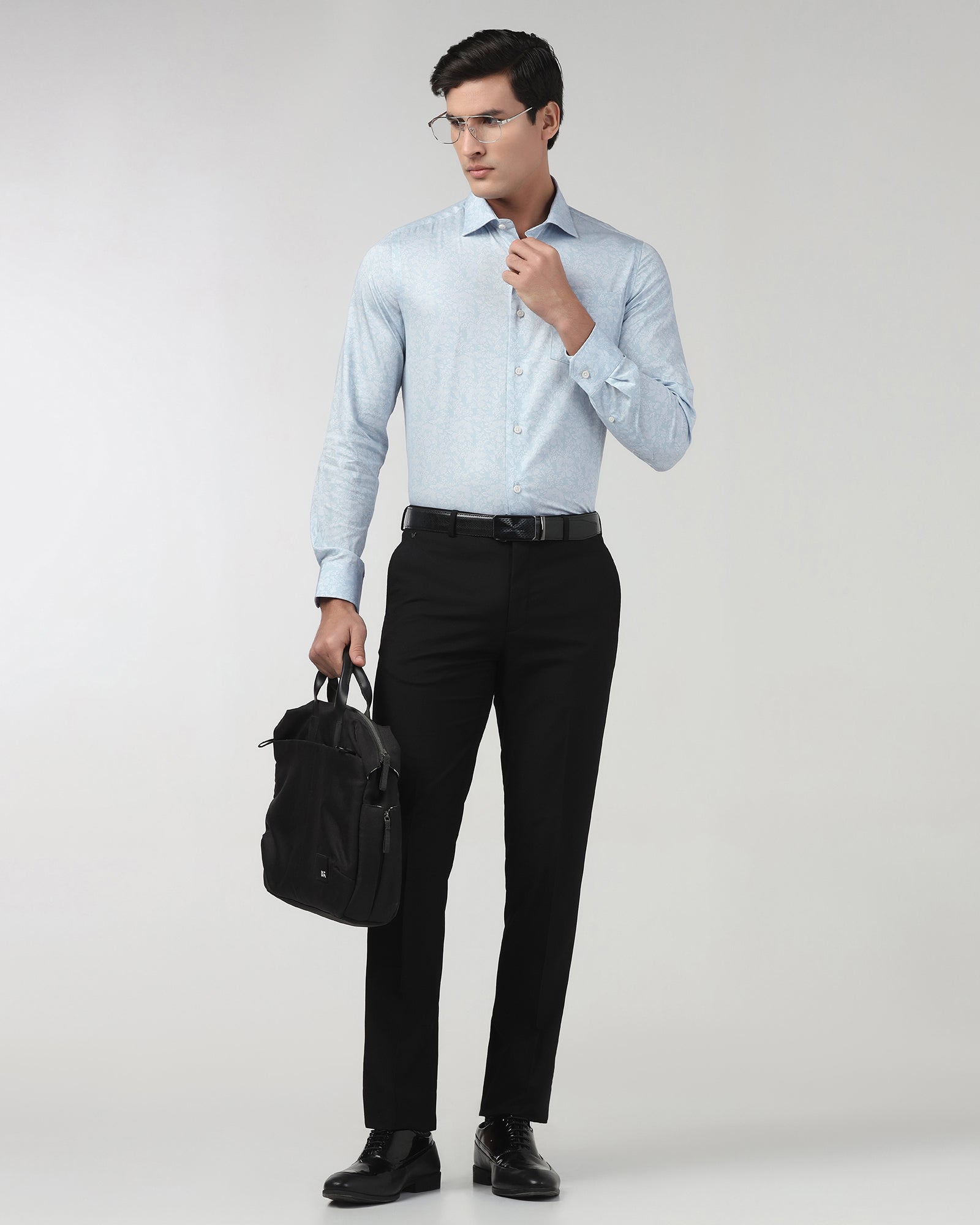 Light Blue Printed Shirt - Halen