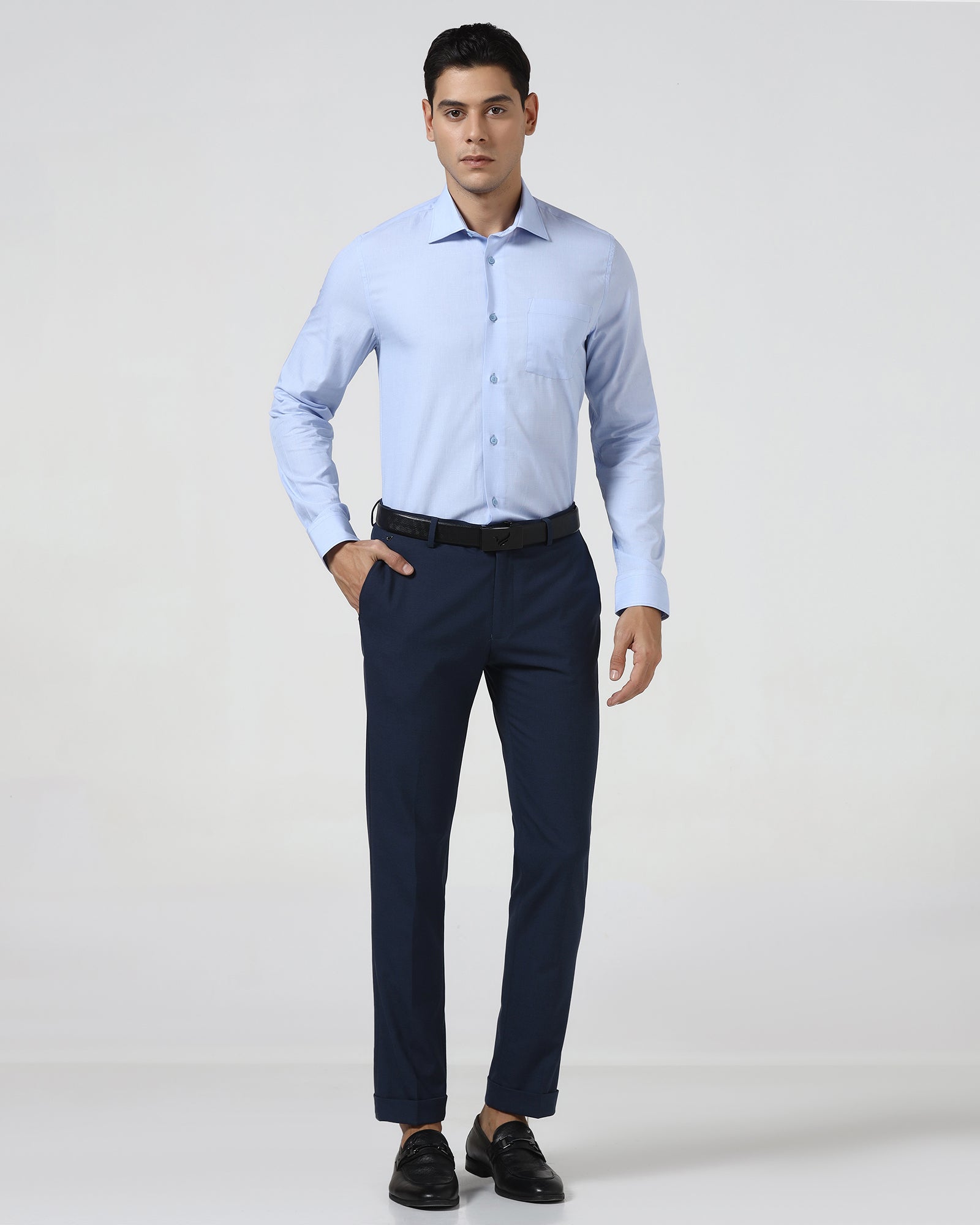 Light Blue Solid Shirt - Pixel