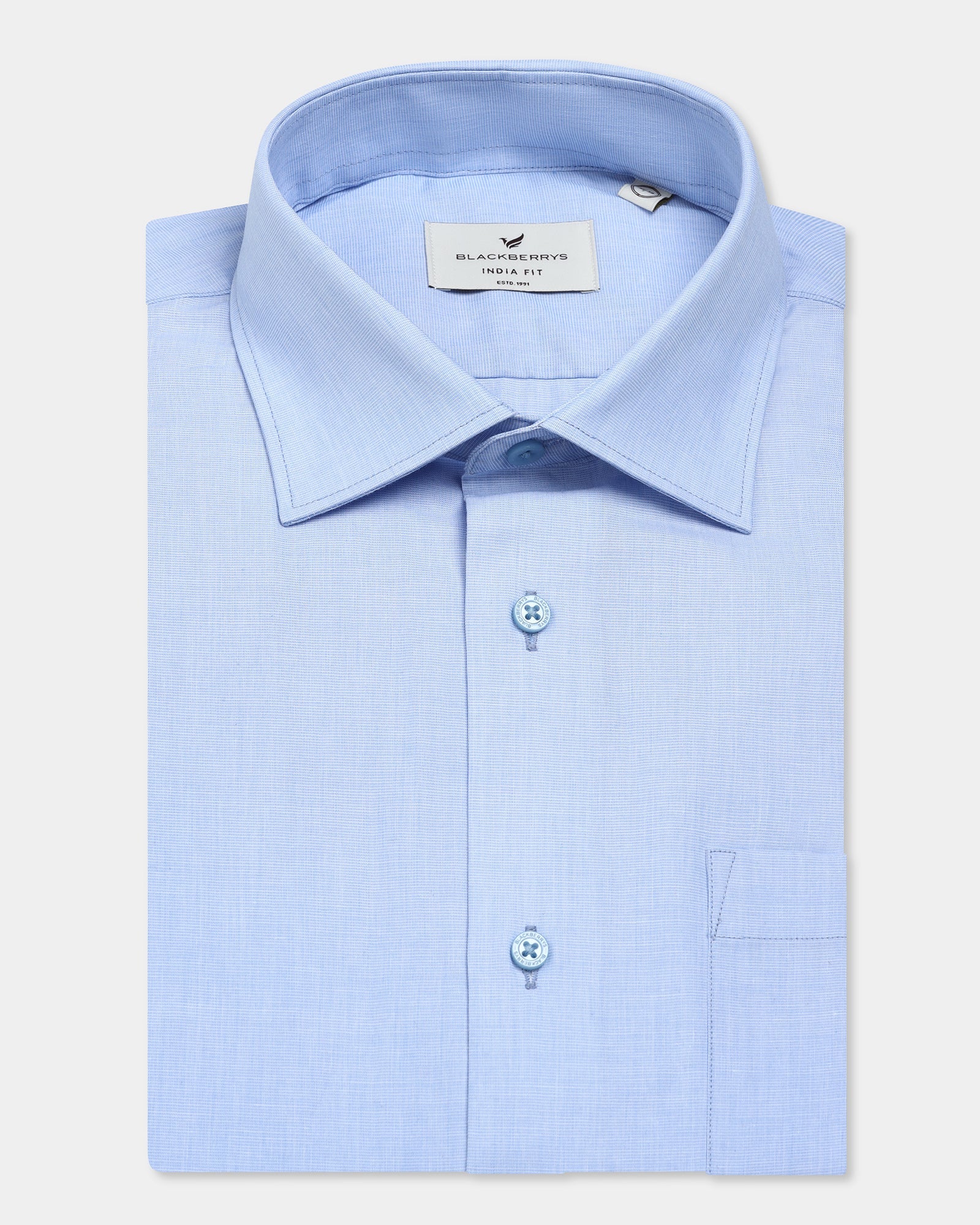 Light Blue Solid Shirt - Pixel