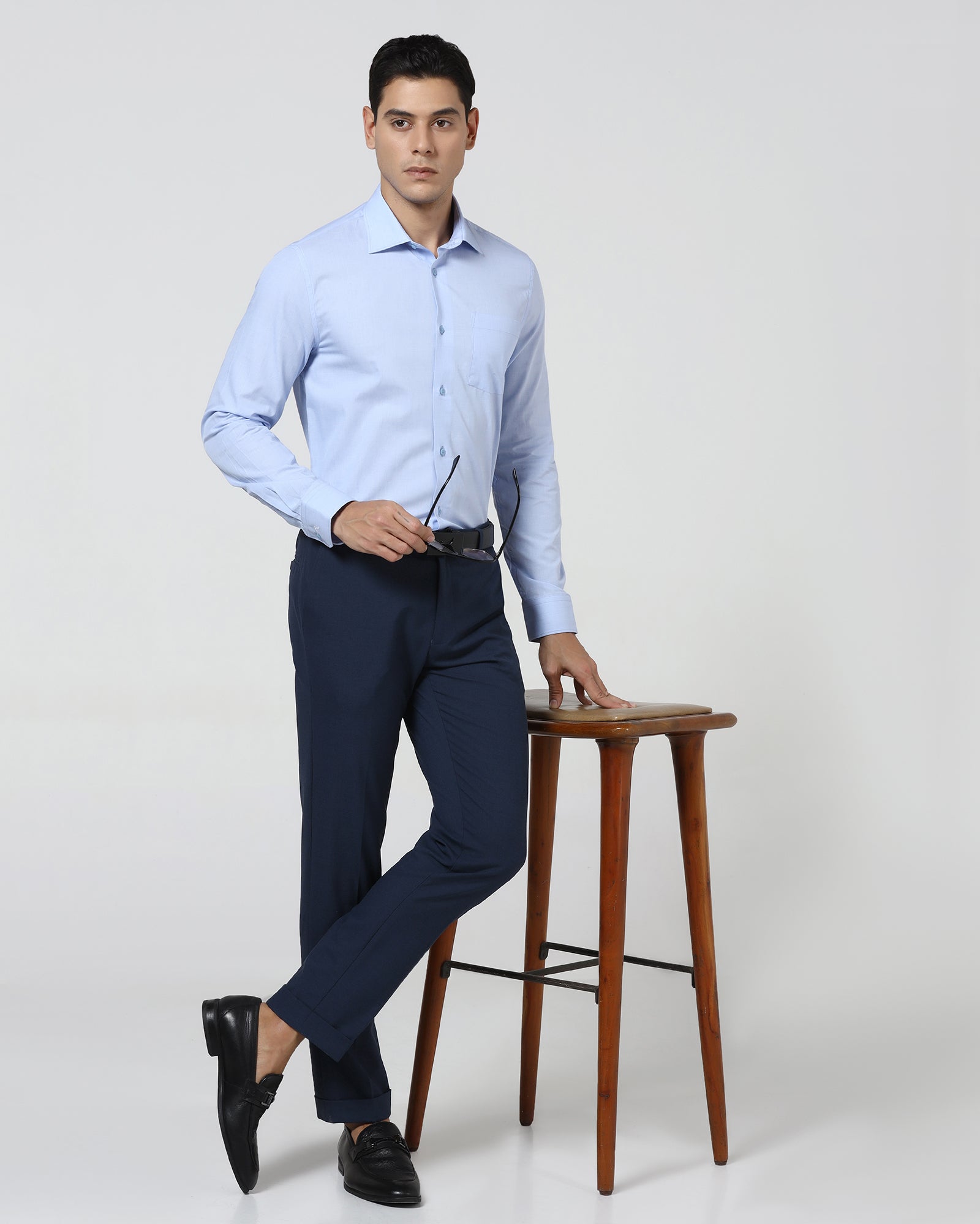 Light Blue Solid Shirt - Pixel
