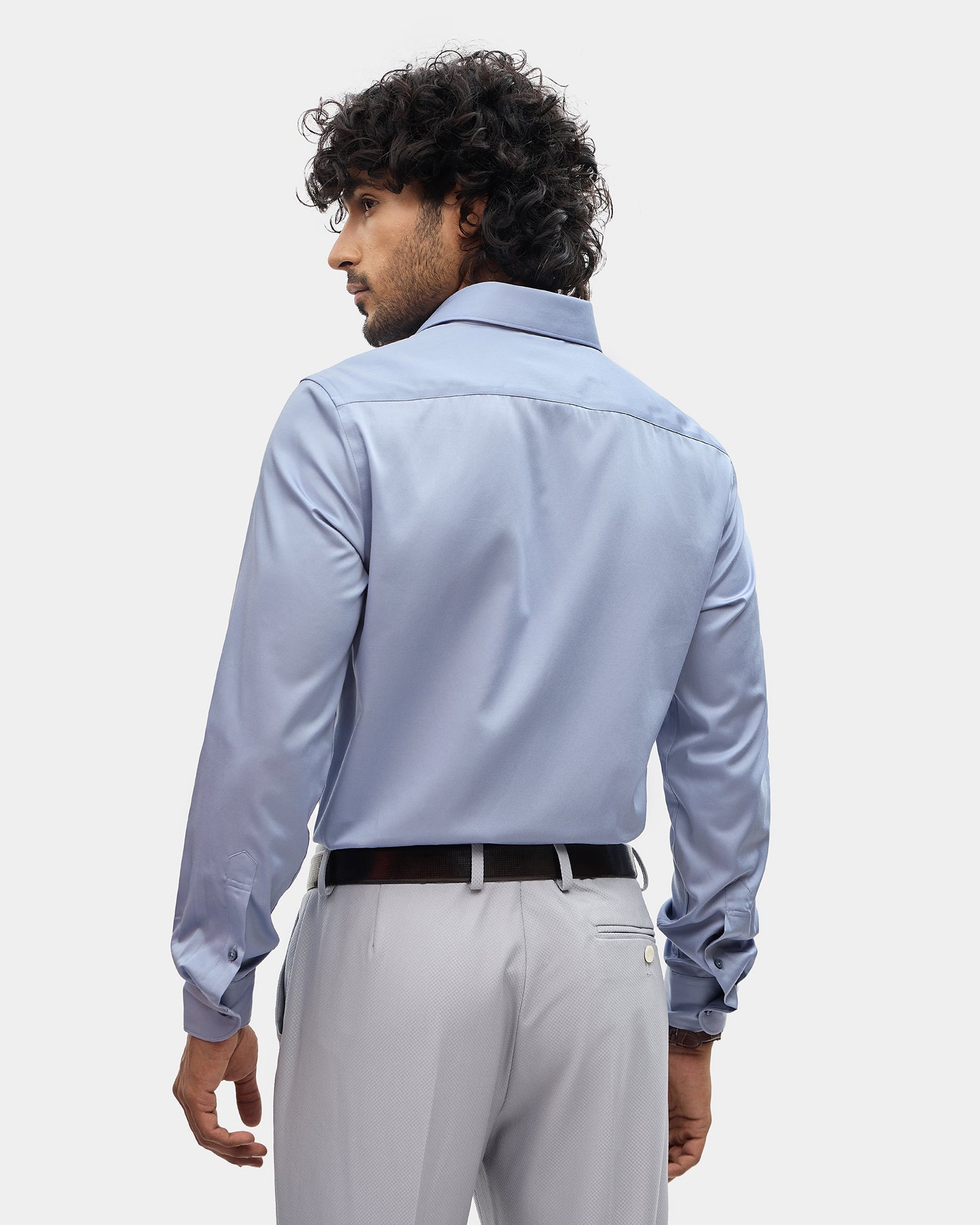 Light Blue Solid Shirt - Sylvia