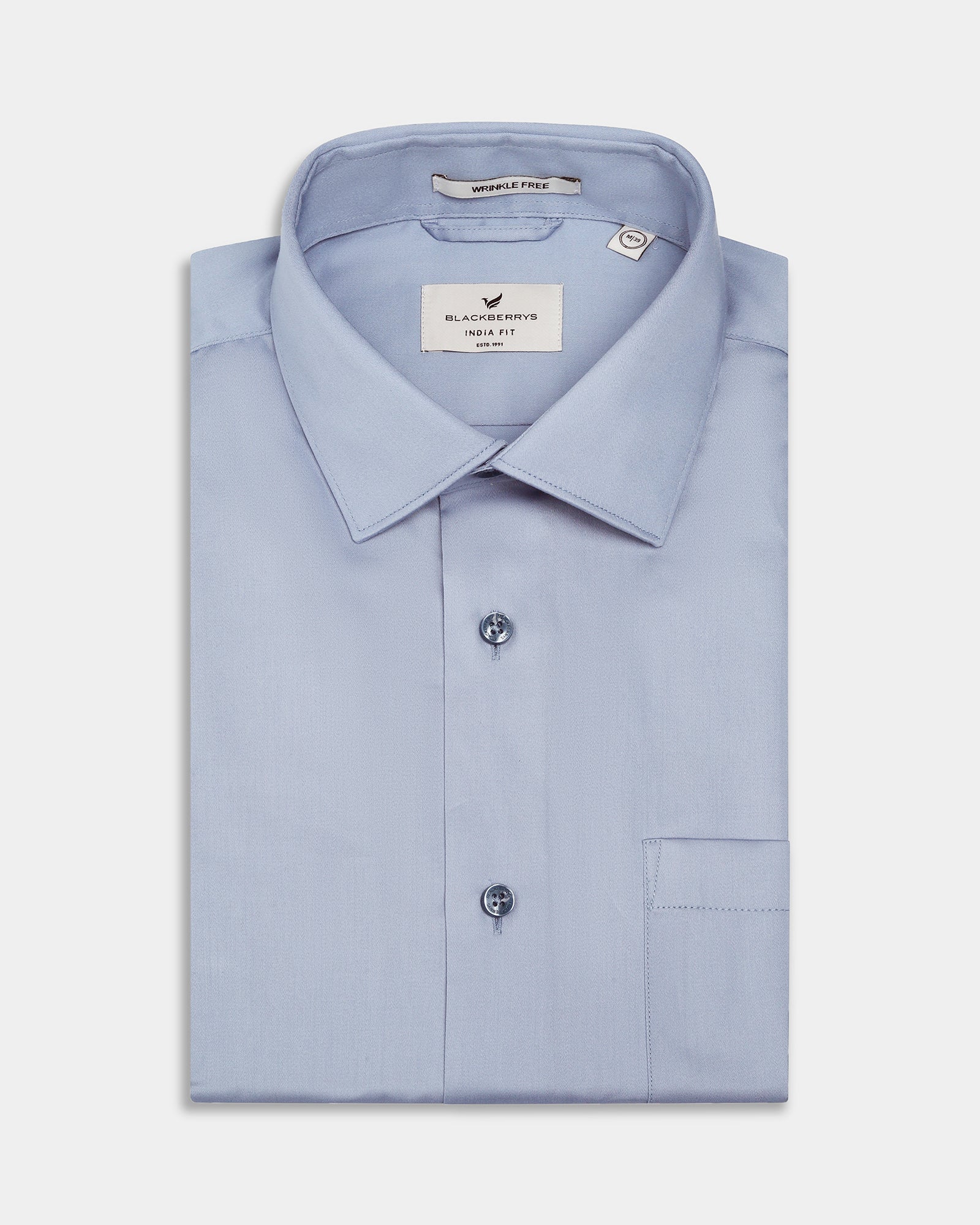Light Blue Solid Shirt - Sylvia