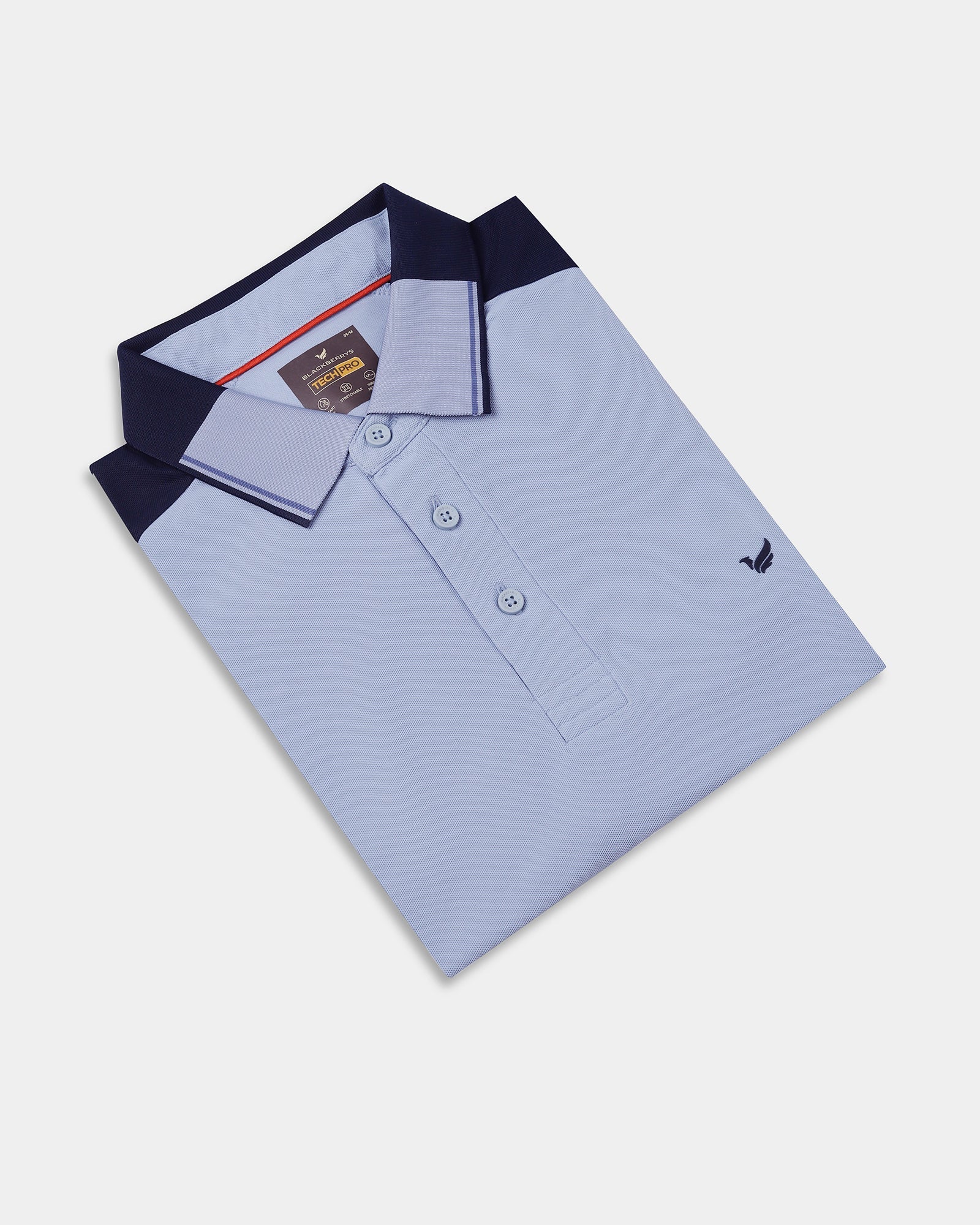 Light Blue TechPro Solid Polo - Nomara