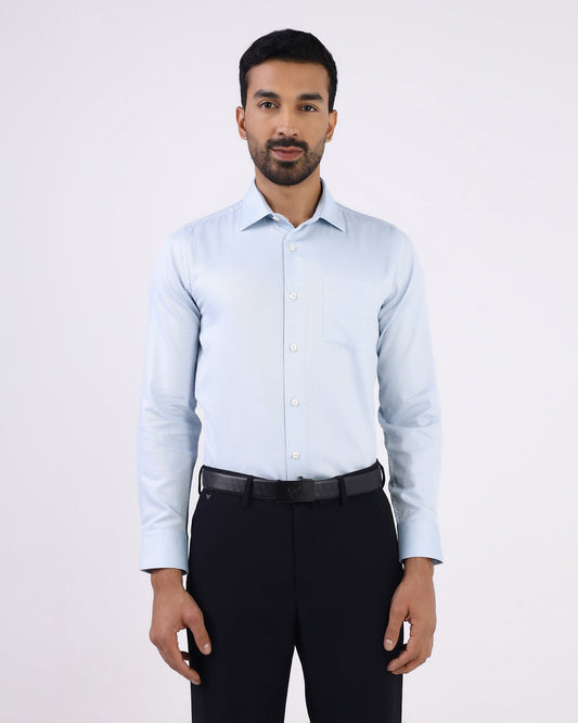 Light Blue Textured Shirt - Bridget