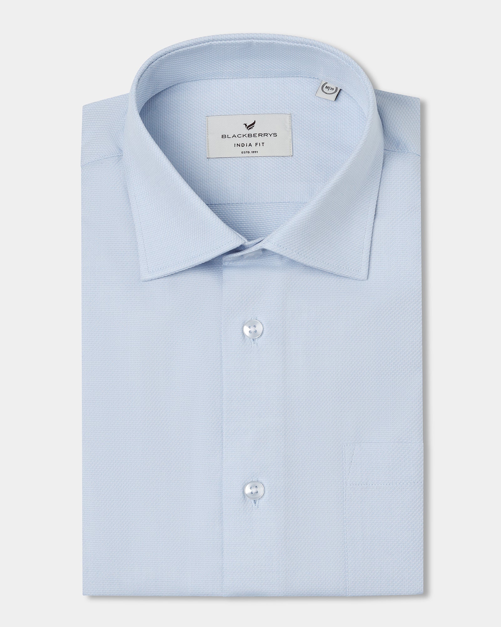 Light Blue Textured Shirt - Hawker