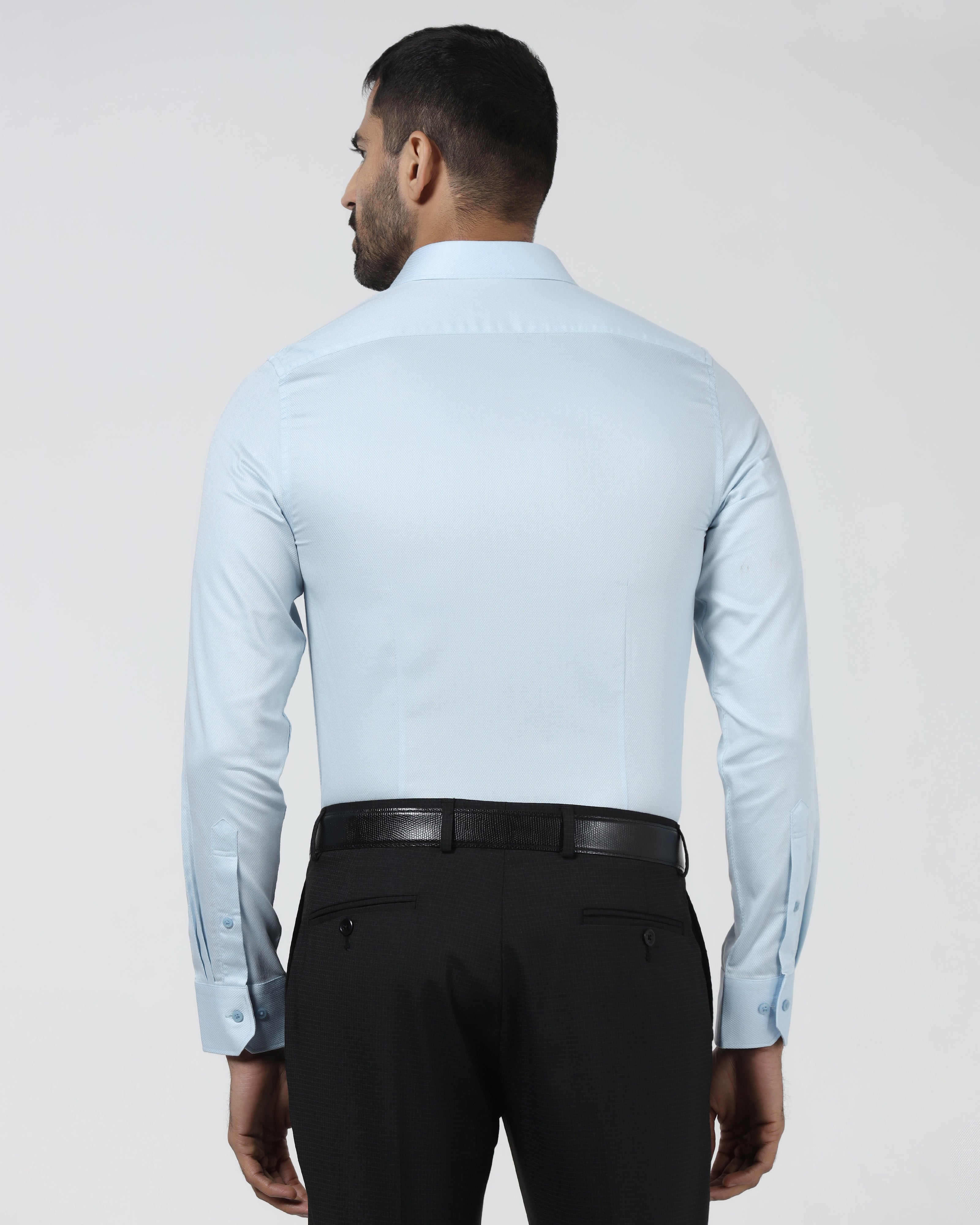 Light Blue Textured Shirt - Machete
