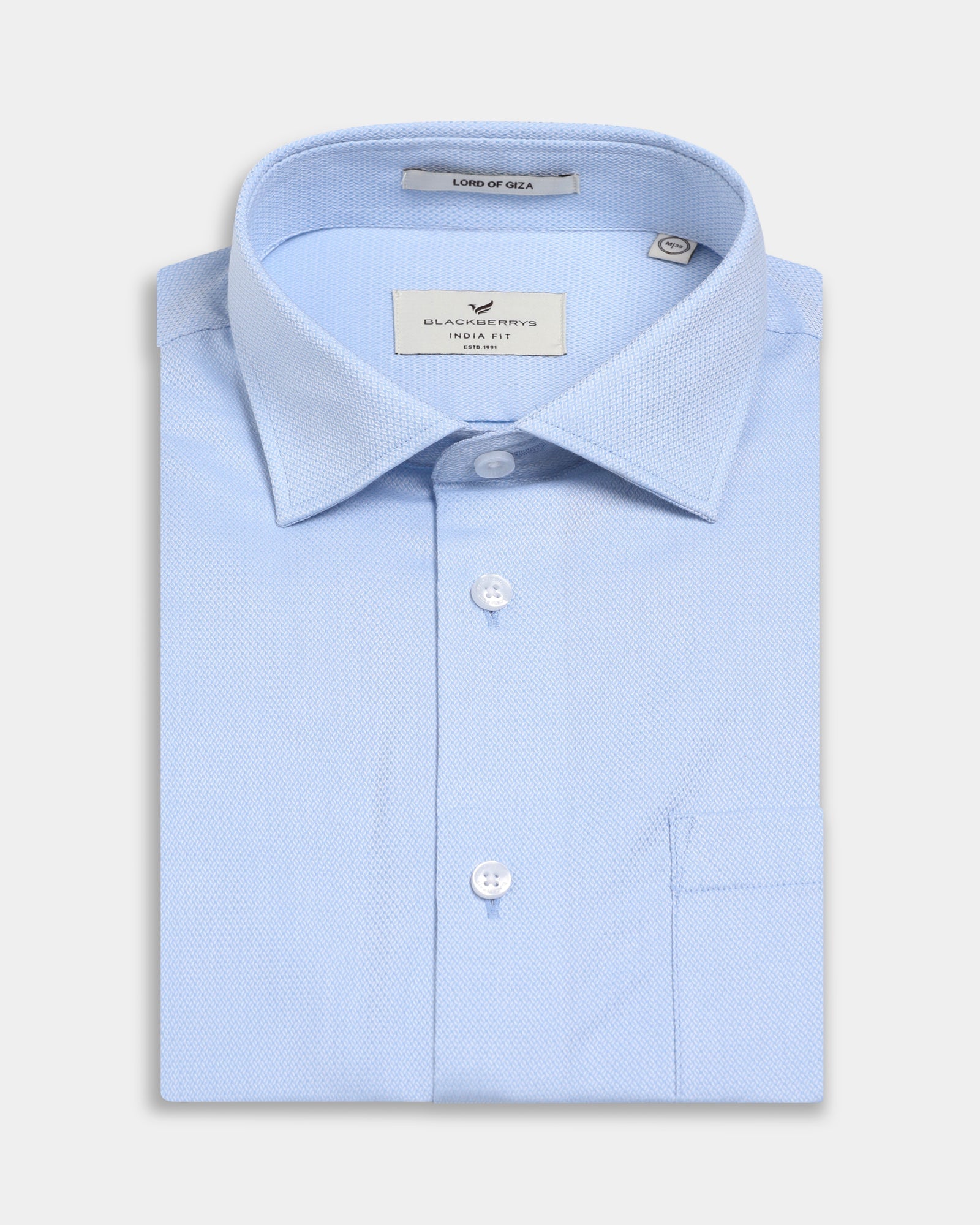 Light Blue Textured Shirt - Maky