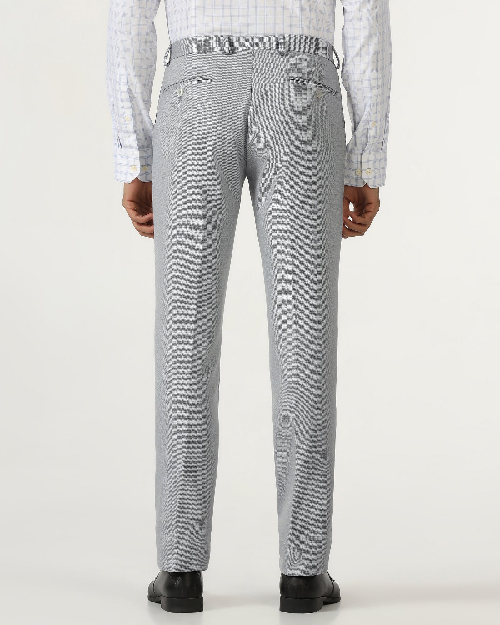 Light Blue Textured Trouser - Templeton