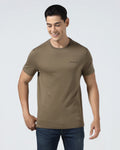 Light Green Crew Neck Solid T-Shirt - Douglas