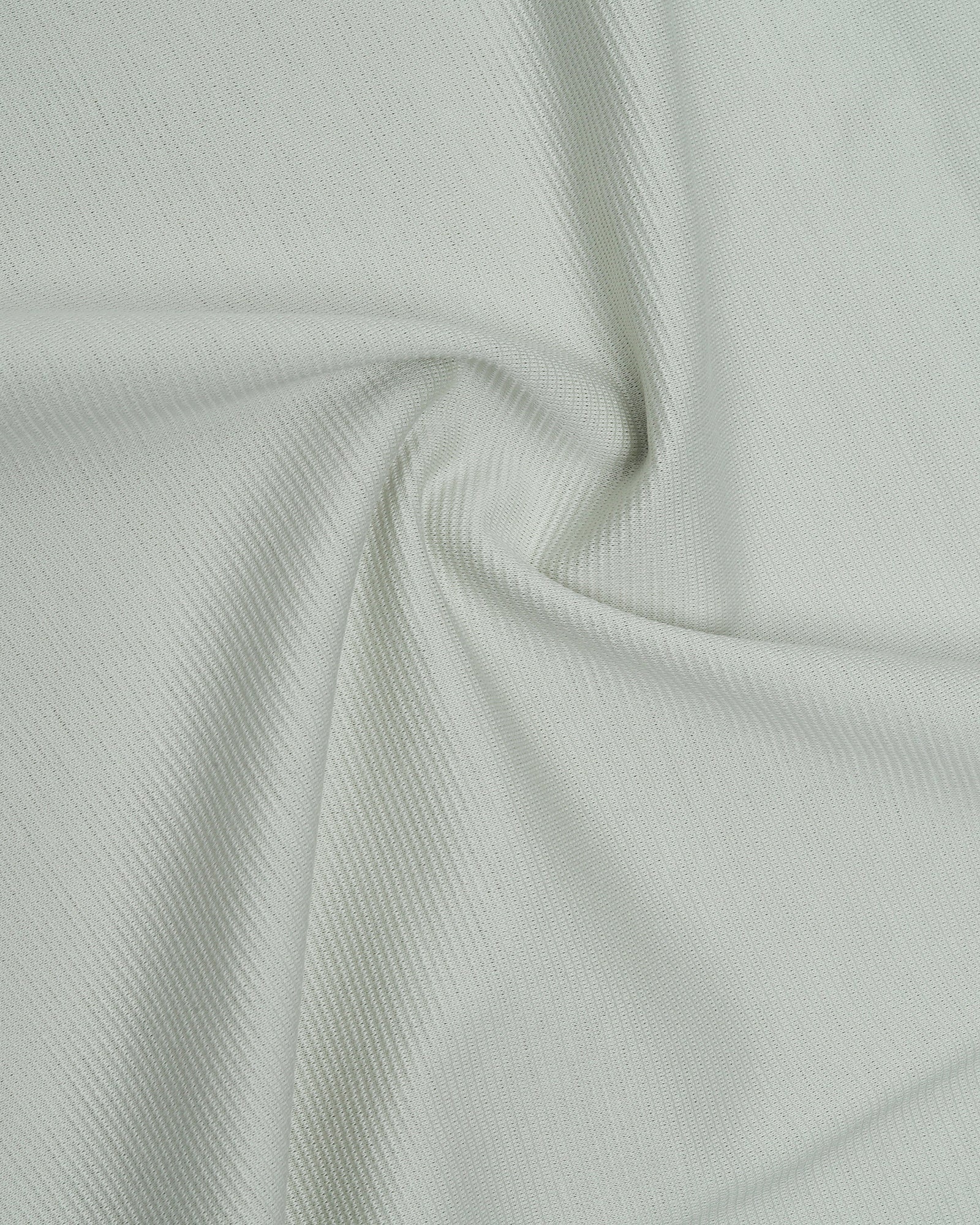 Light Green Crew Neck Textured T-Shirt - Yamazaki