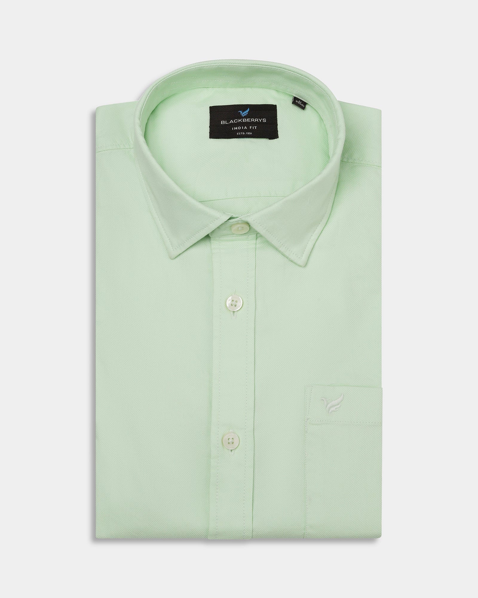 Light Green Printed Shirt - Gebbew