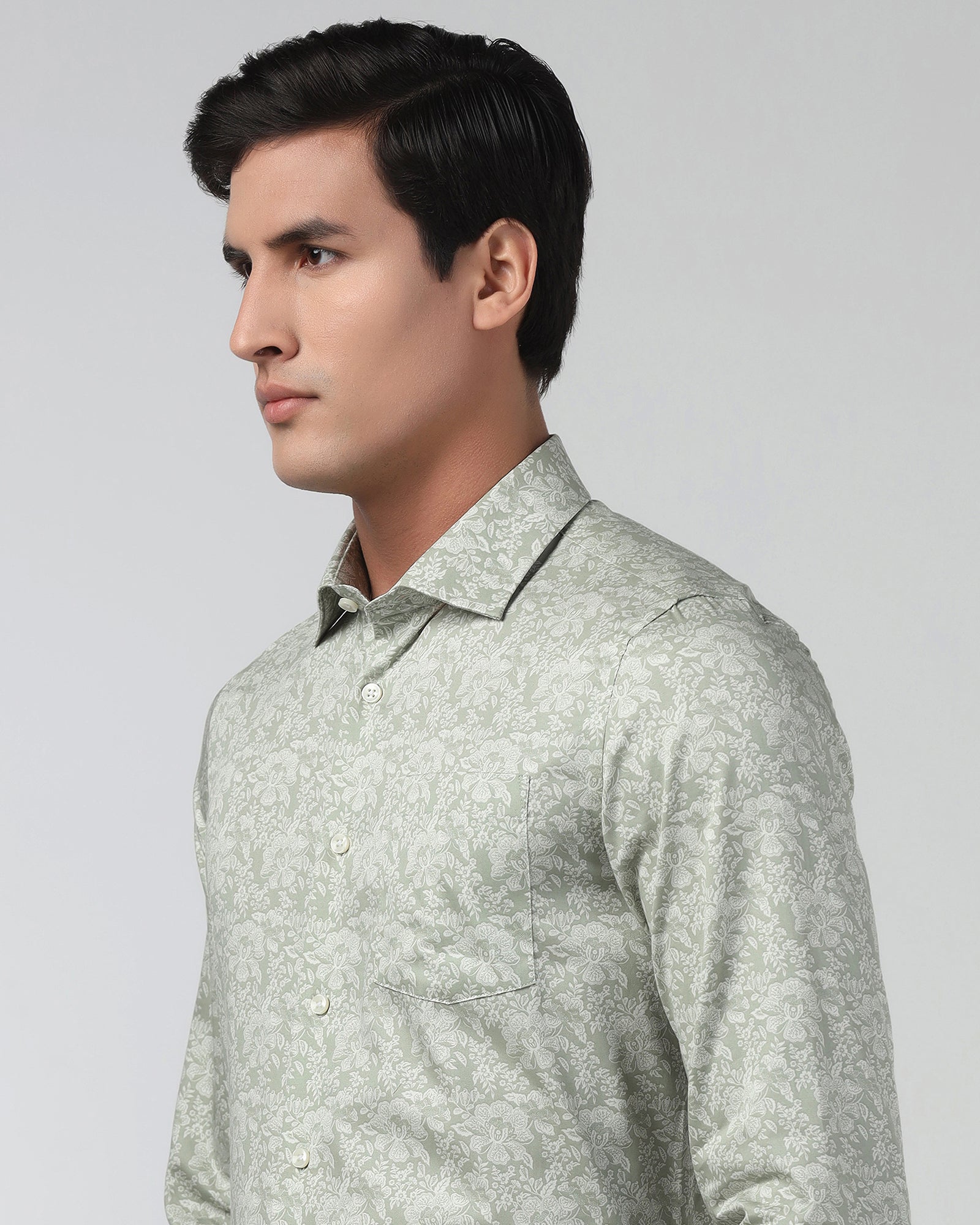 Light Green Printed Shirt - Halen
