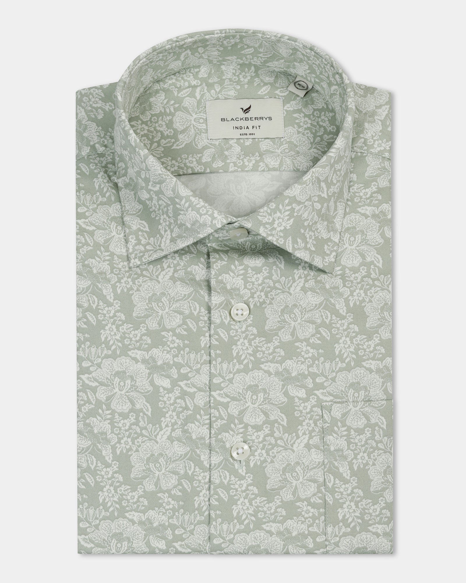 Light Green Printed Shirt - Halen
