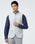 Light Grey Bandhgala Textured Waistcoat - Cadens