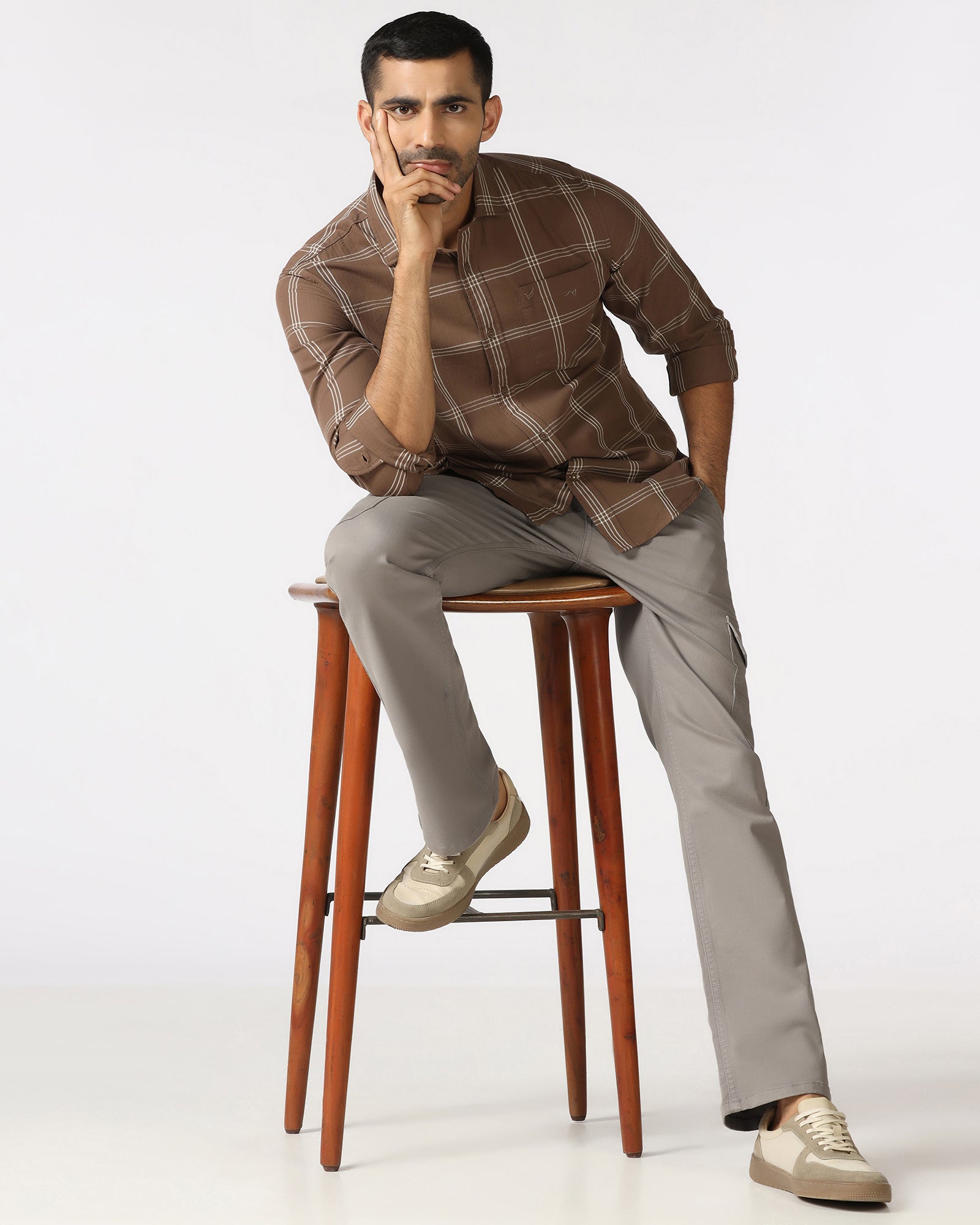 Light Grey Bleed Zero Straight Comfort Jeans - Hans