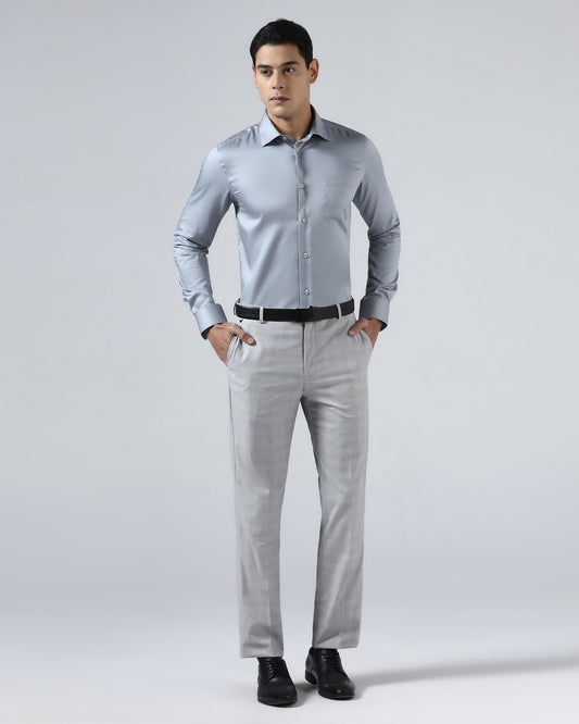 Light Grey Check Trouser - Rogers