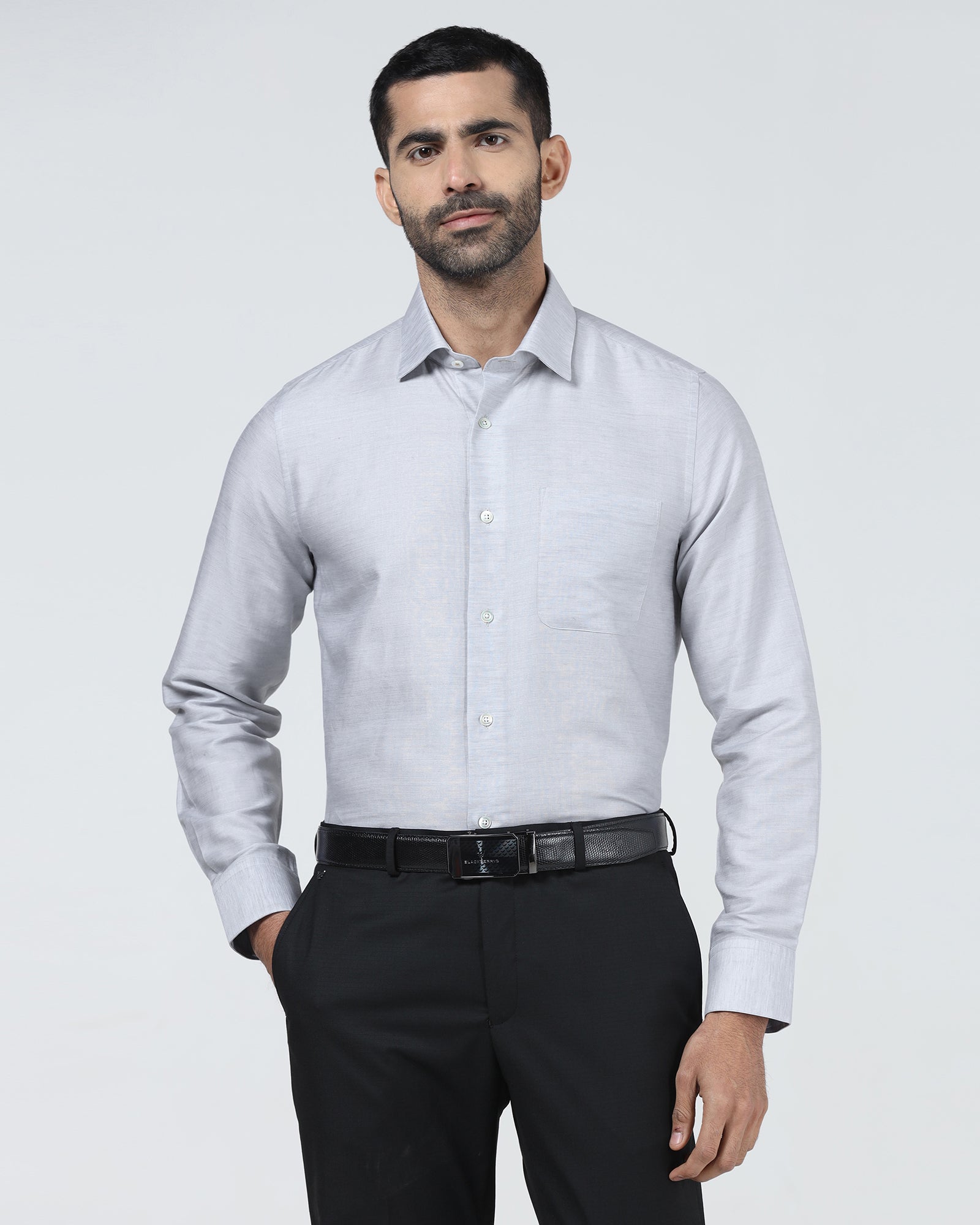 Light Grey Luxe Solid Shirt - Pilot