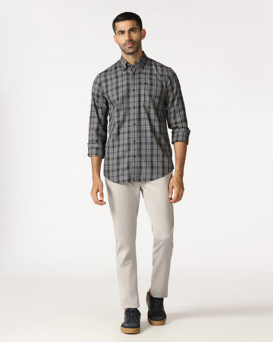 Light Grey Solid Khakis - Thale