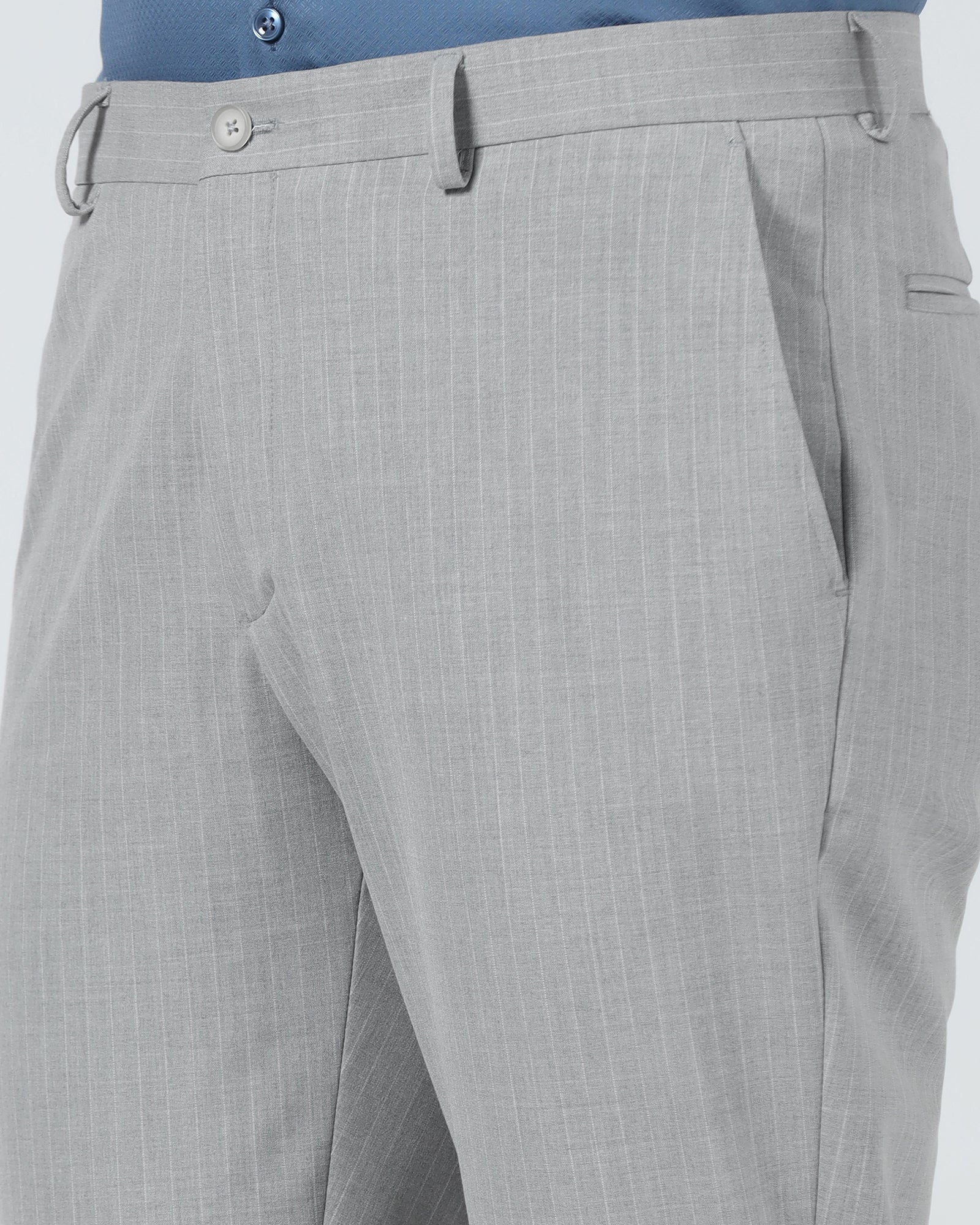 Light Grey Stripe Trouser - Warren