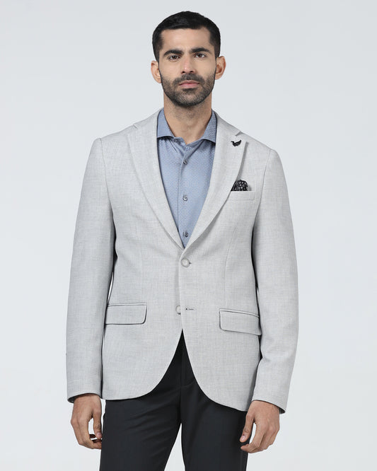 Light Grey Textured Blazer - Adams