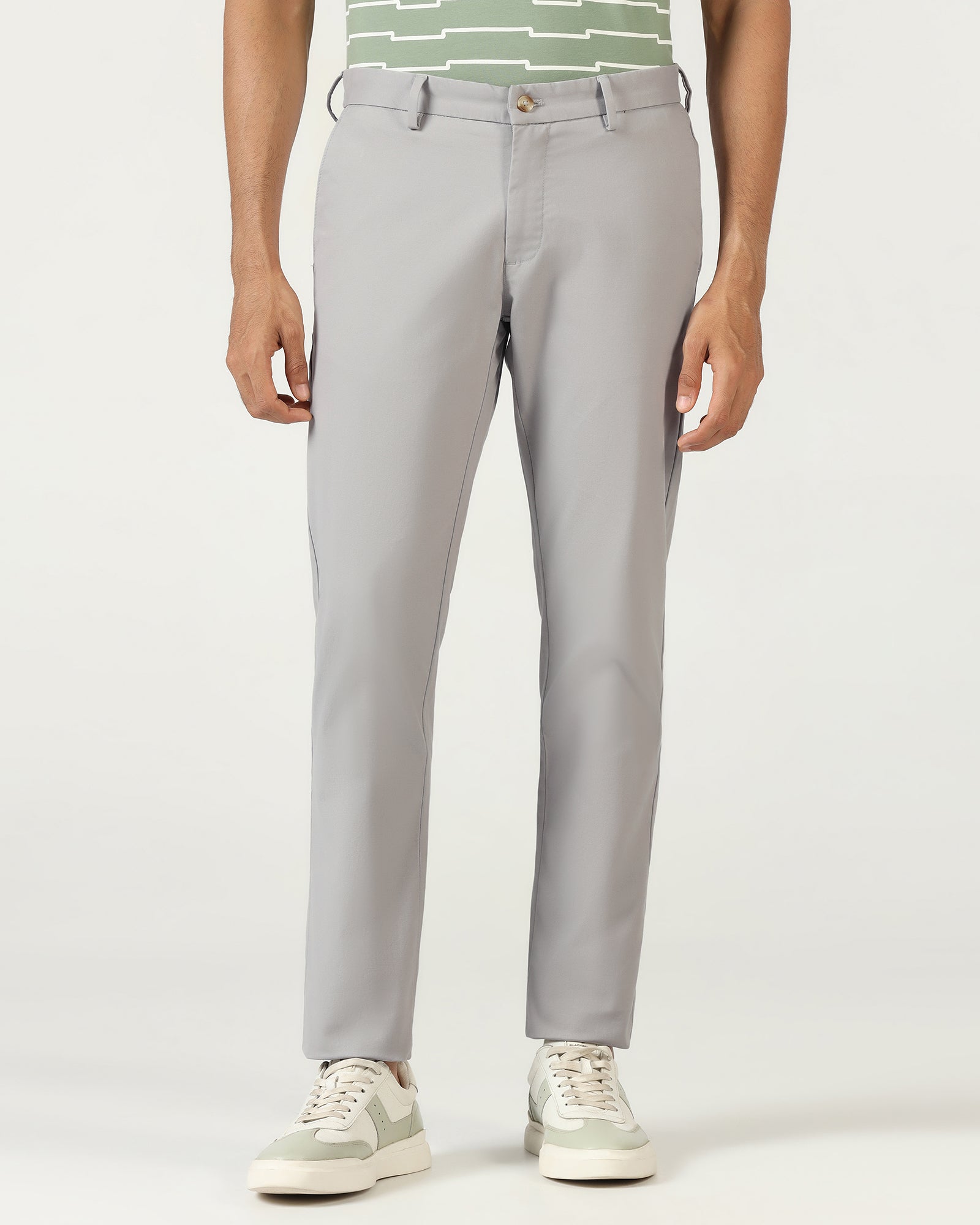Light Grey Textured Khakis - Karis