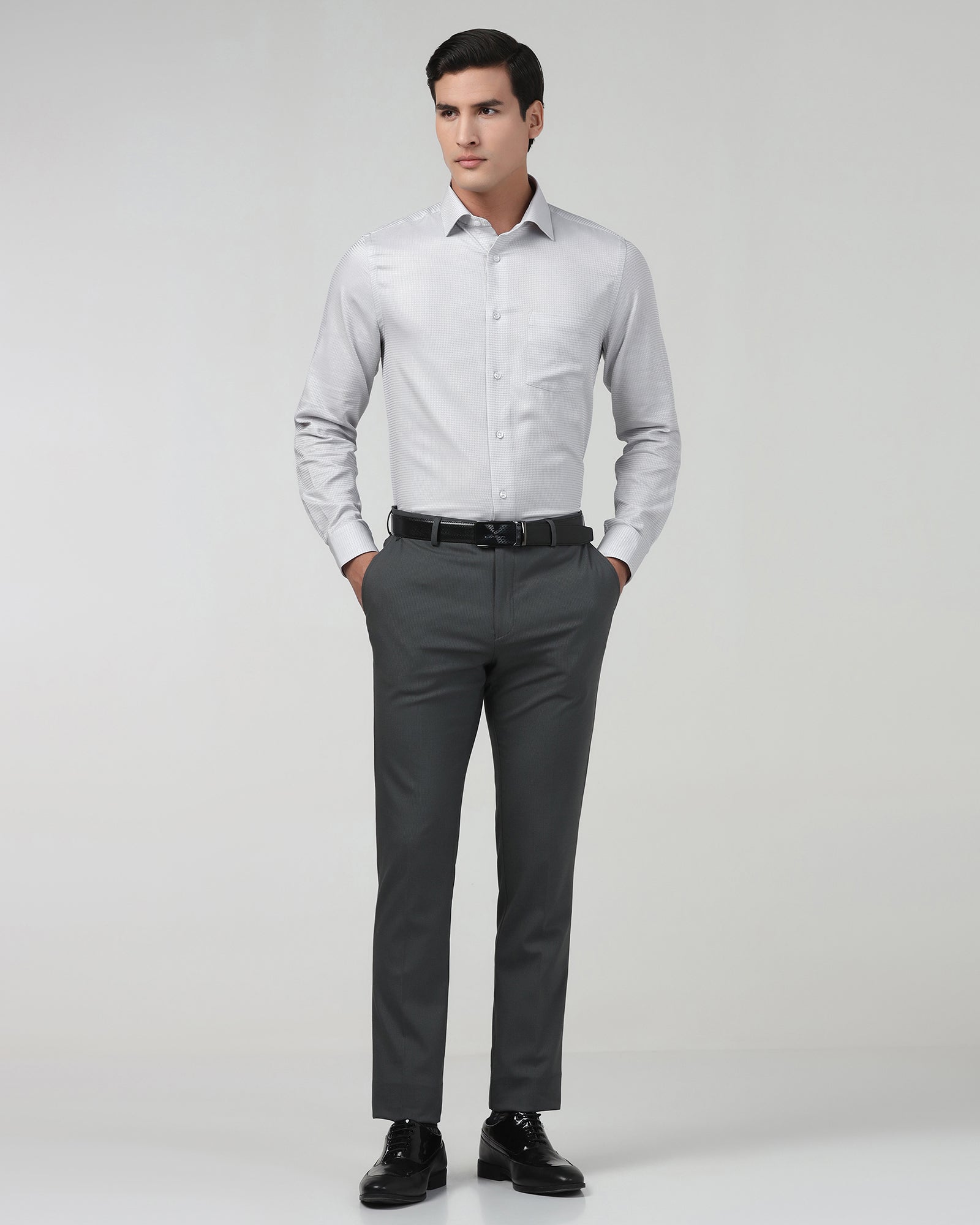 Light Grey Textured Shirt - Brice