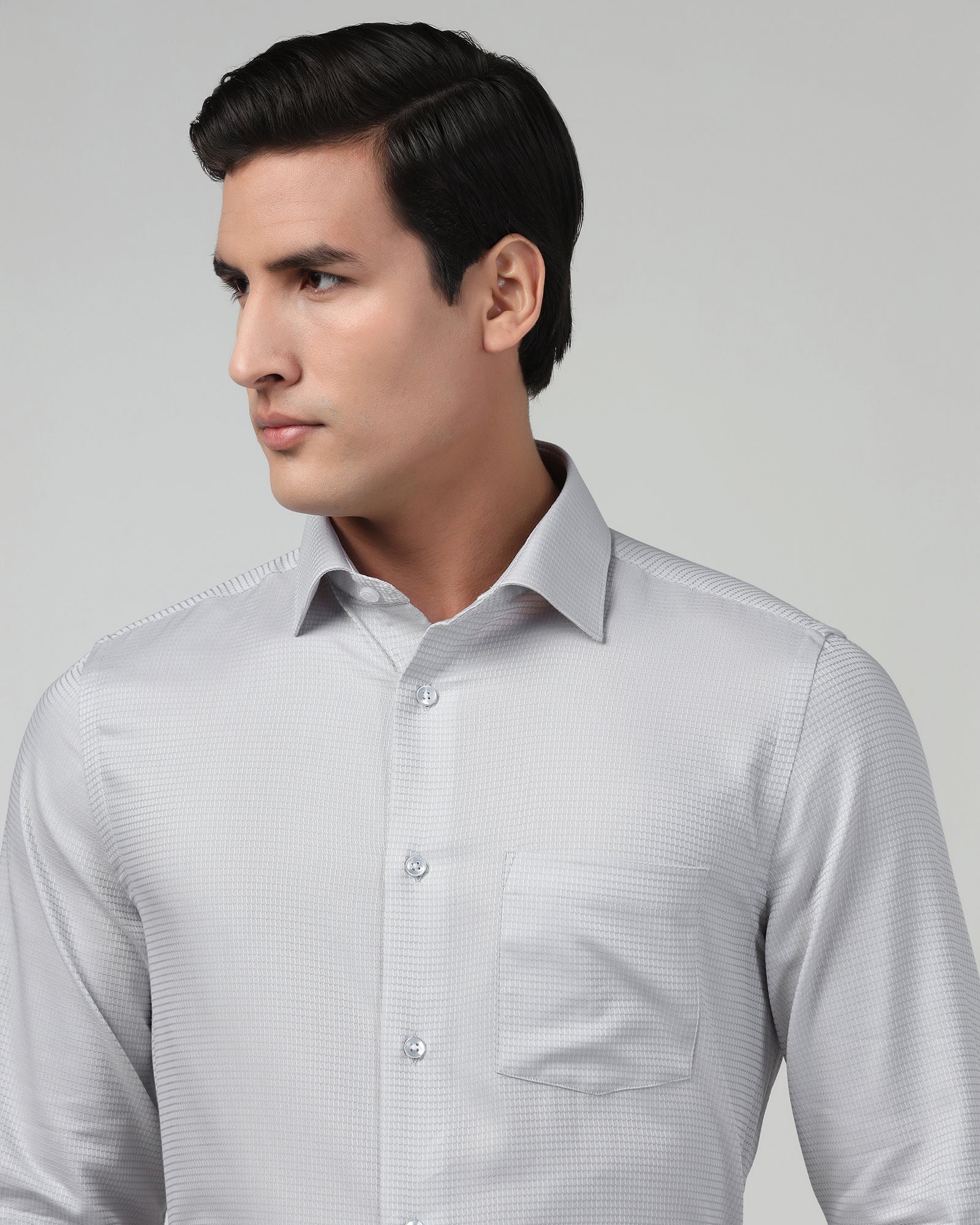 Light Grey Textured Shirt - Brice