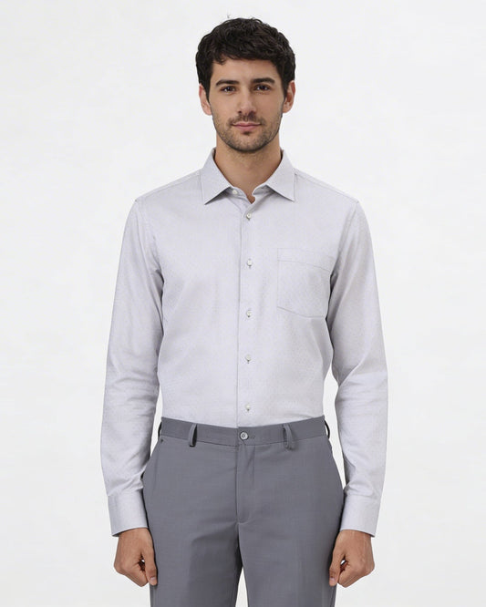 Light Grey Textured Shirt