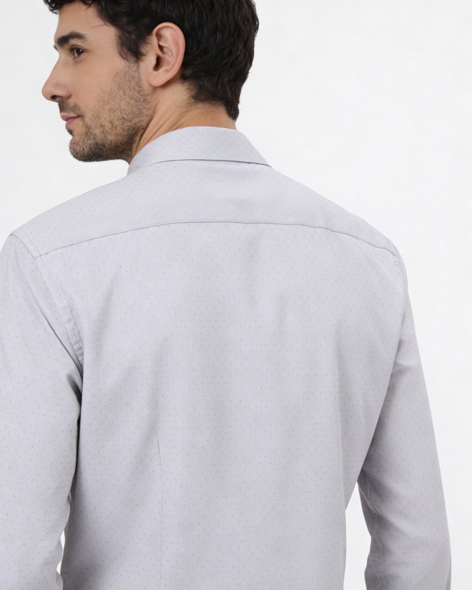 Light Grey Textured Shirt