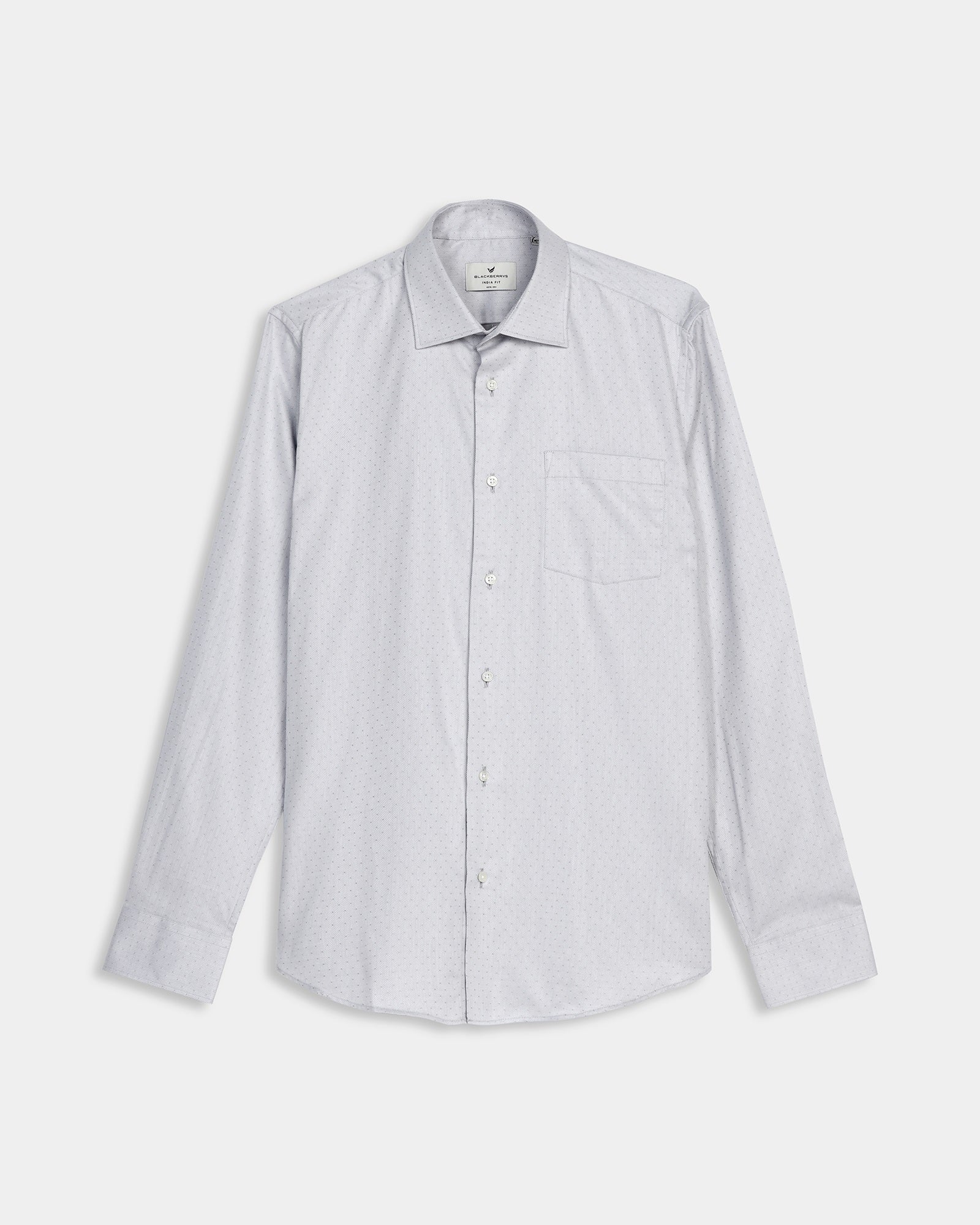 Light Grey Textured Shirt