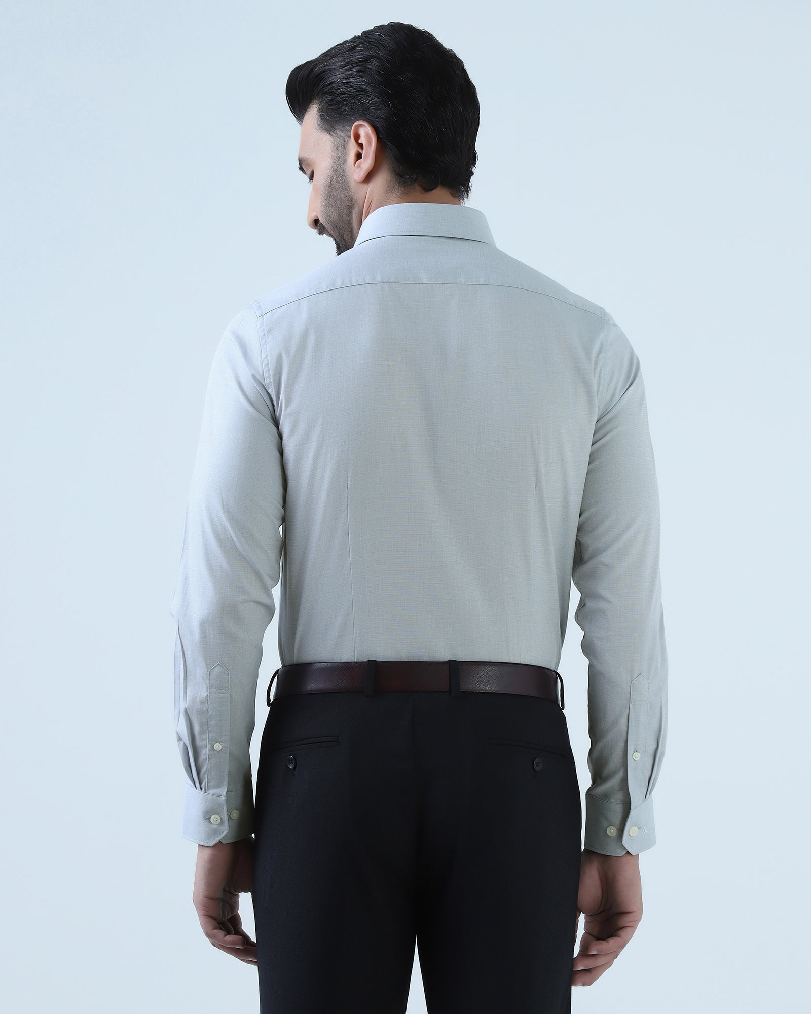 Light Grey Textured Shirt - Pixelo
