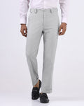 Light Grey Textured Trouser - benzous