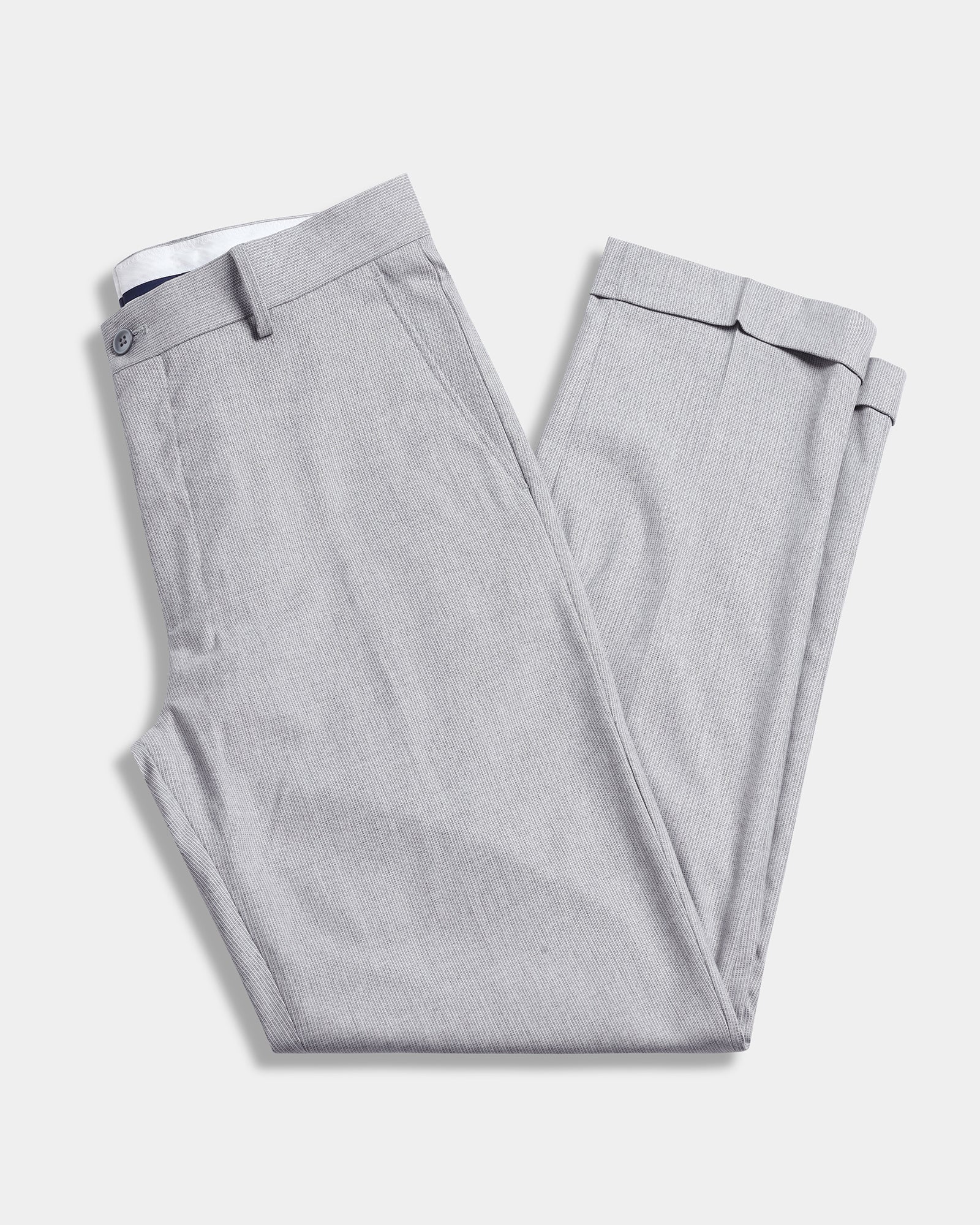 Light Grey Textured Trouser - benzous