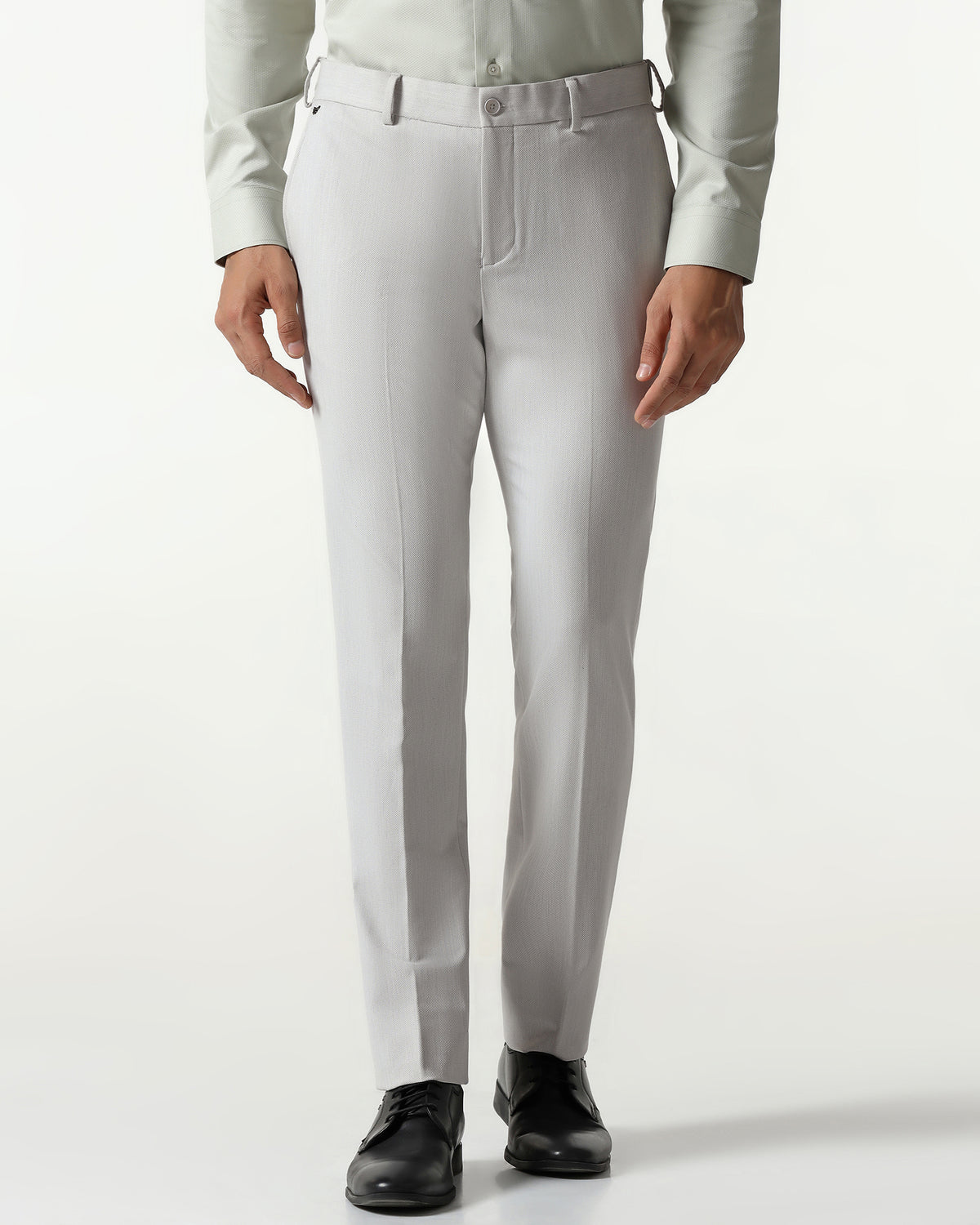 Buy Light Grey Textured Trouser B-91 Slim Fit at Blackberrys