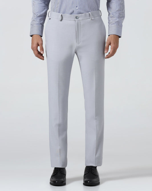 Light Grey Textured Trouser - Jona