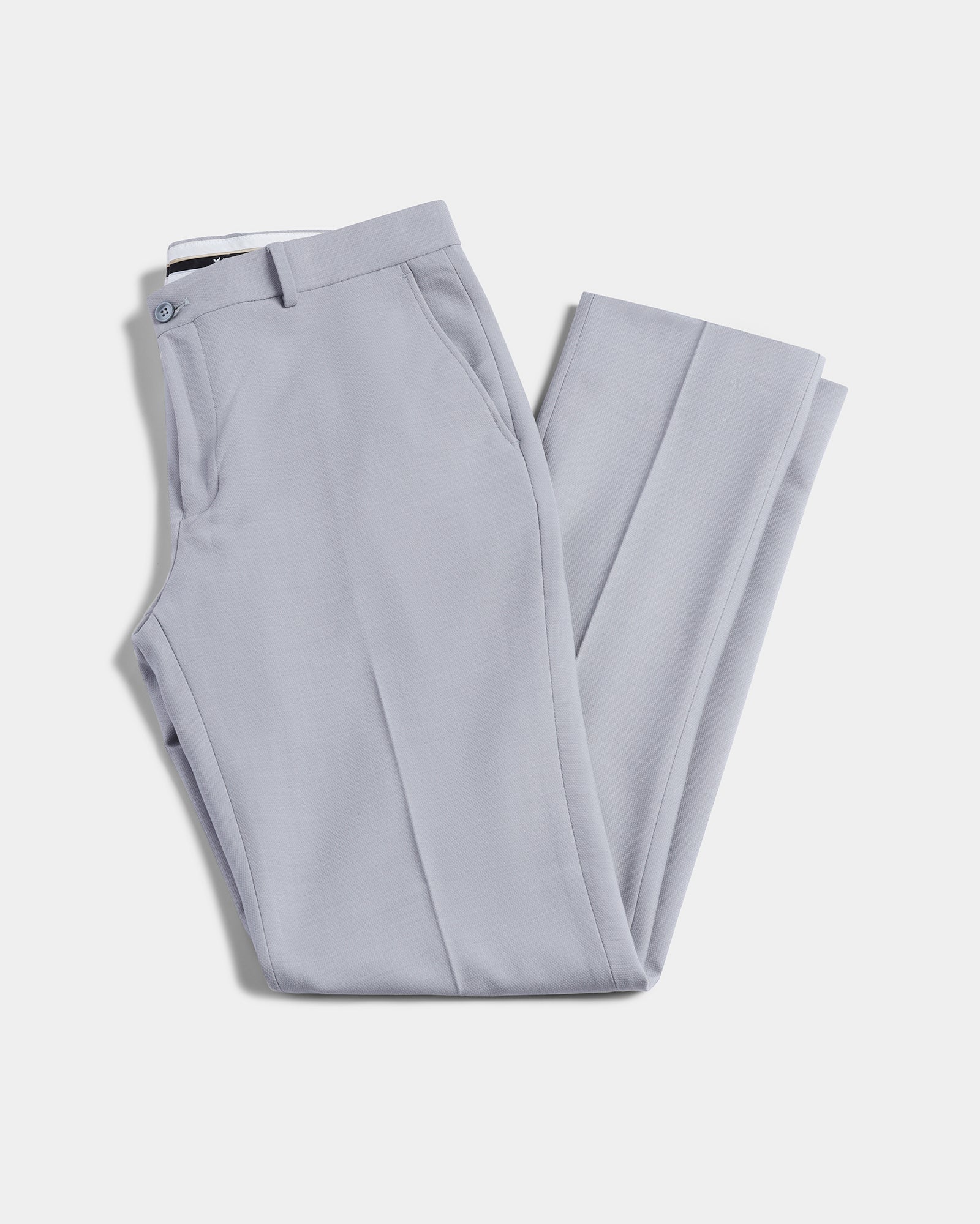 Light Grey Textured Trouser - Jona