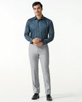 Light Grey Textured Trouser - Monk