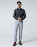 Light Grey Textured Trouser - Peroni