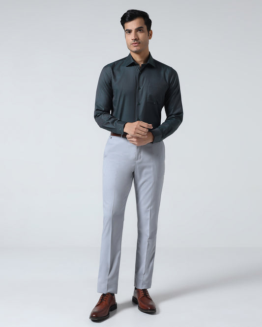 Light Grey Textured Trouser - Peroni