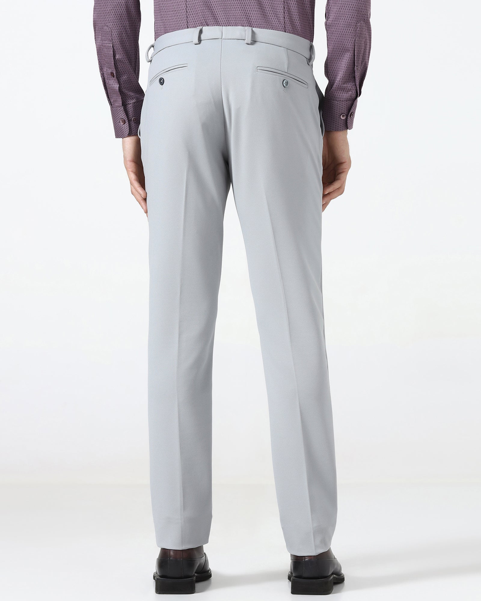 Light Grey Textured Trouser - Scot