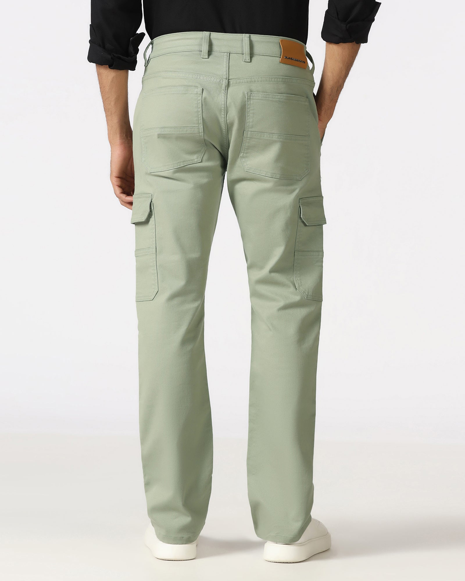 Light Olive Bleed Zero Straight Comfort Jeans - Hans