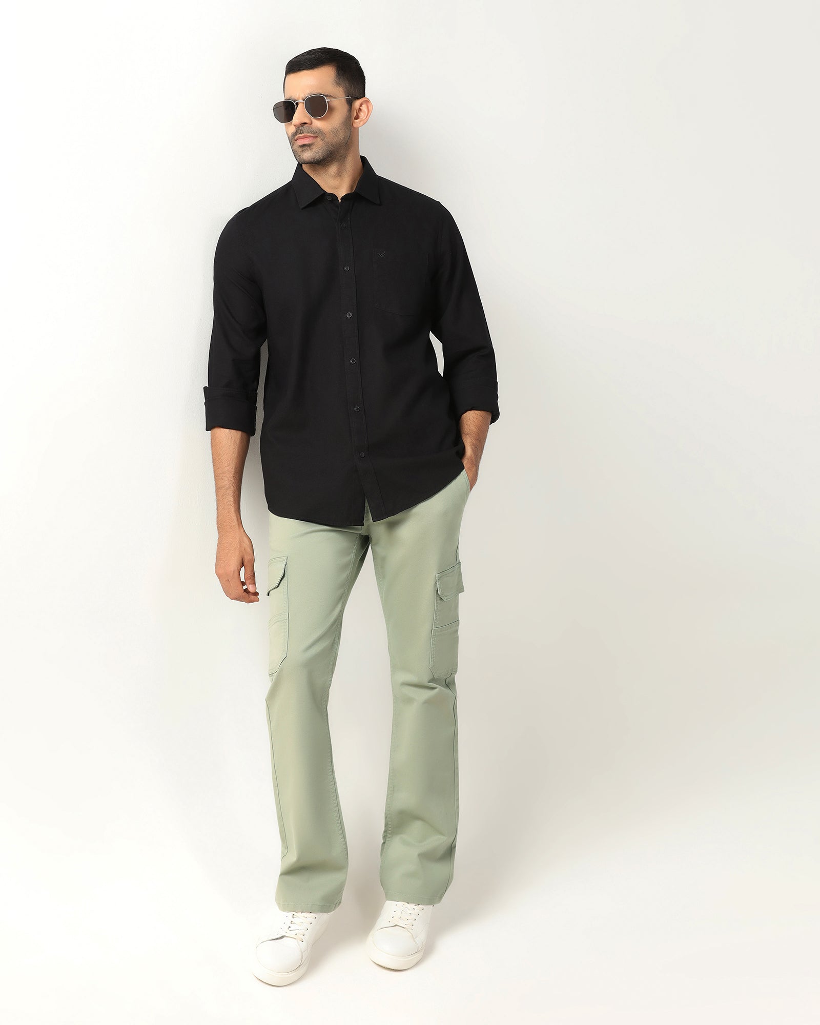 Light Olive Bleed Zero Straight Comfort Jeans - Hans