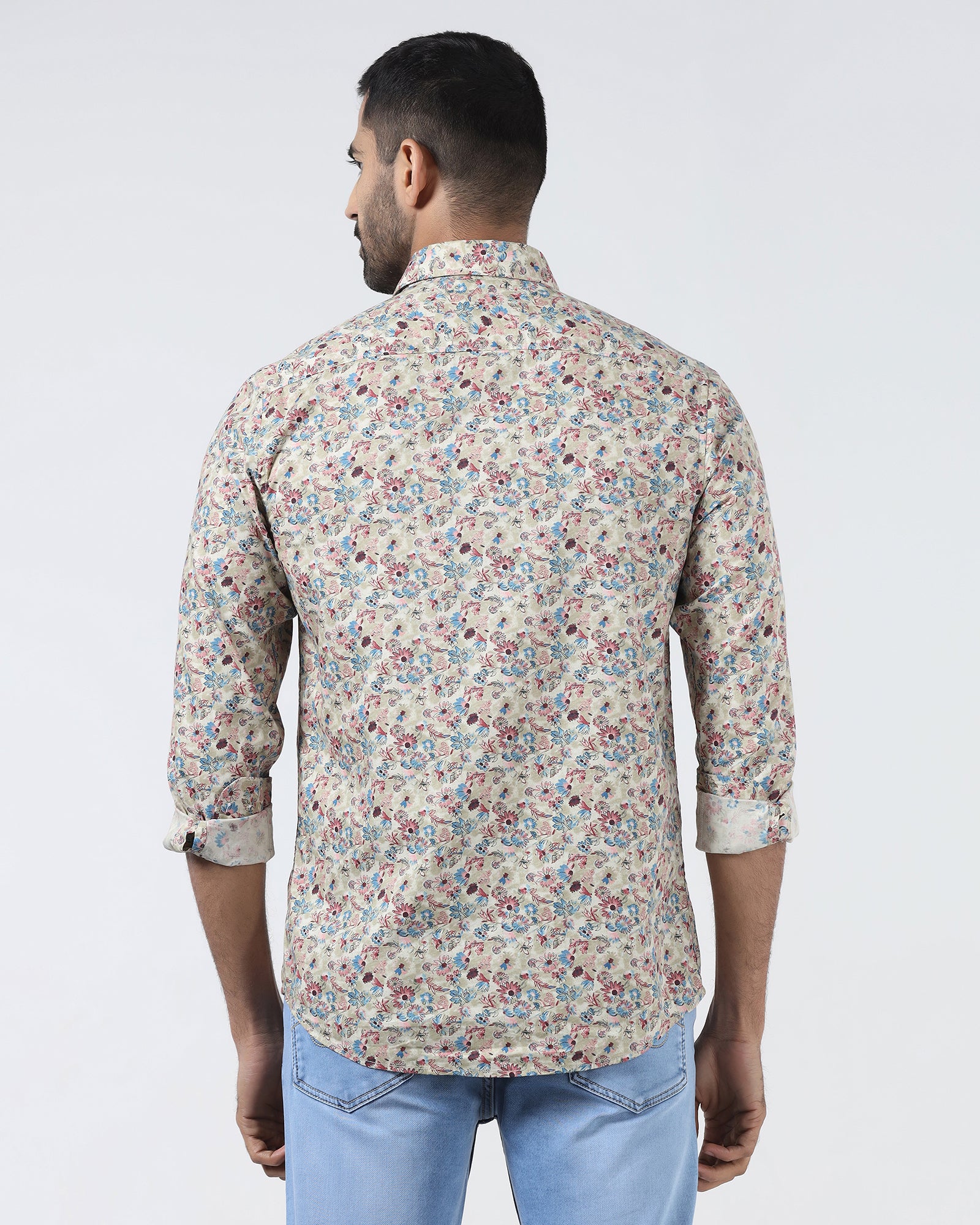 Light Olive Printed Shirt - Rody