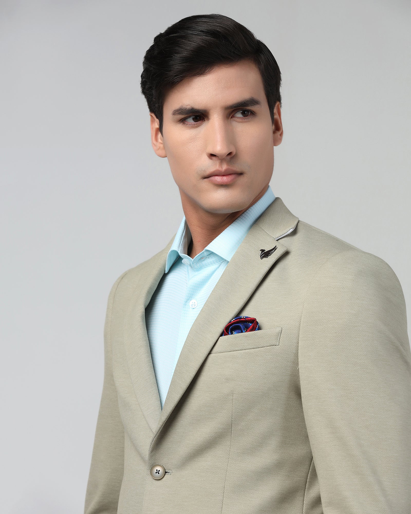 Light Olive Textured Blazer - Lionel