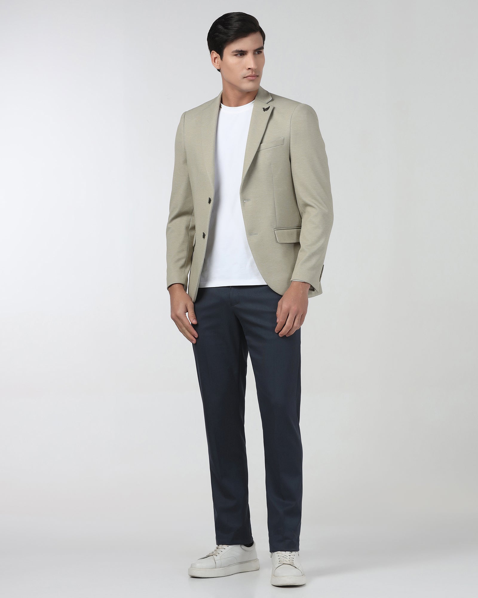 Light Olive Textured Blazer - Lionel